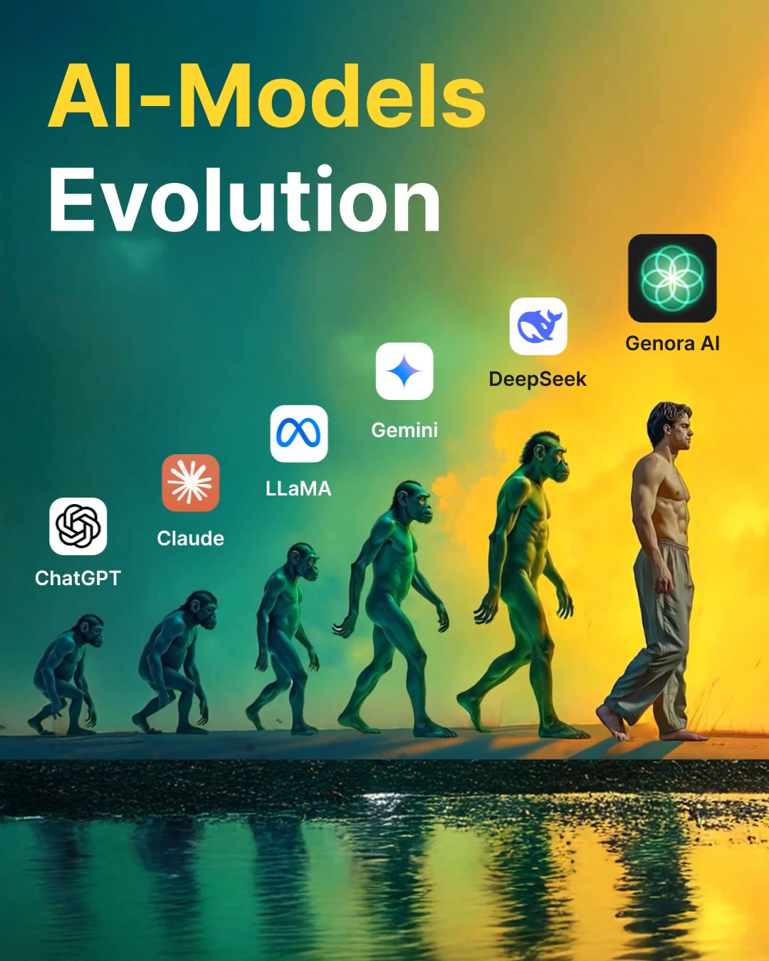 Genora AI - Chatbot App Facebook ad: Next-Level AI Toolkit
