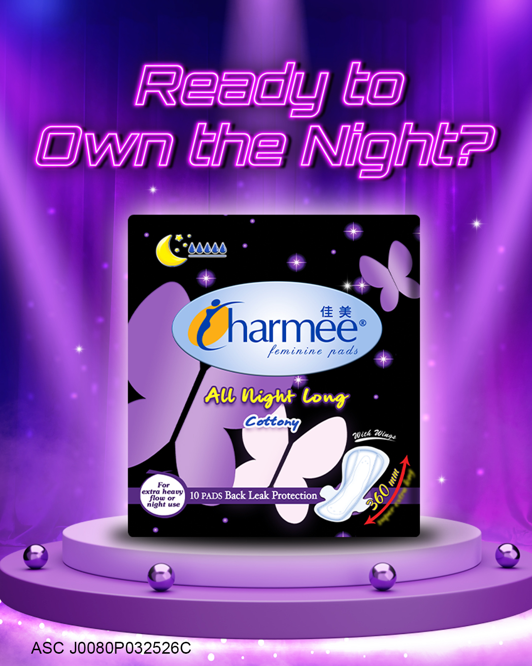 Charmee Feminine Protection Facebook ad