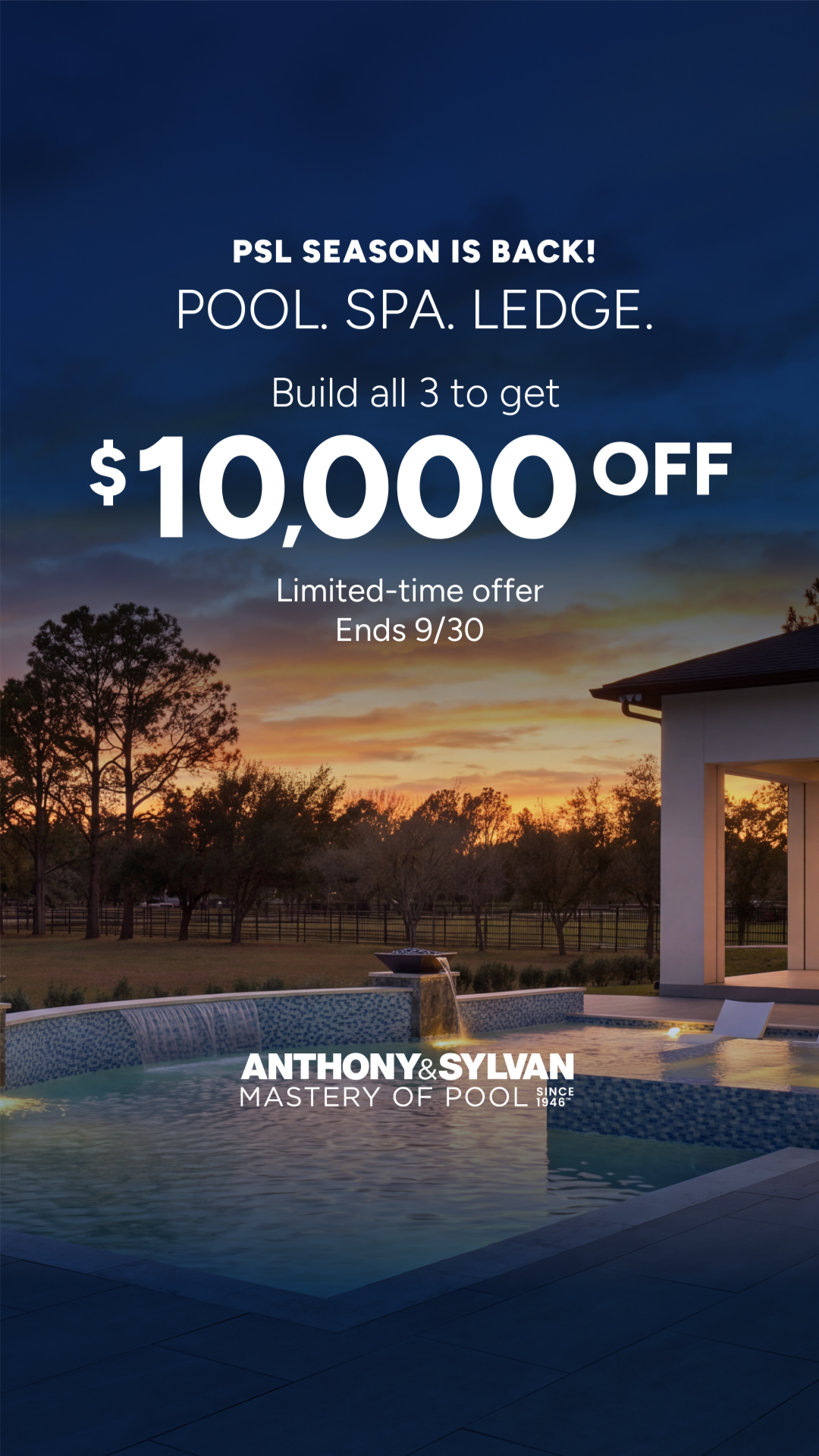 Anthony & Sylvan Pools Facebook ad