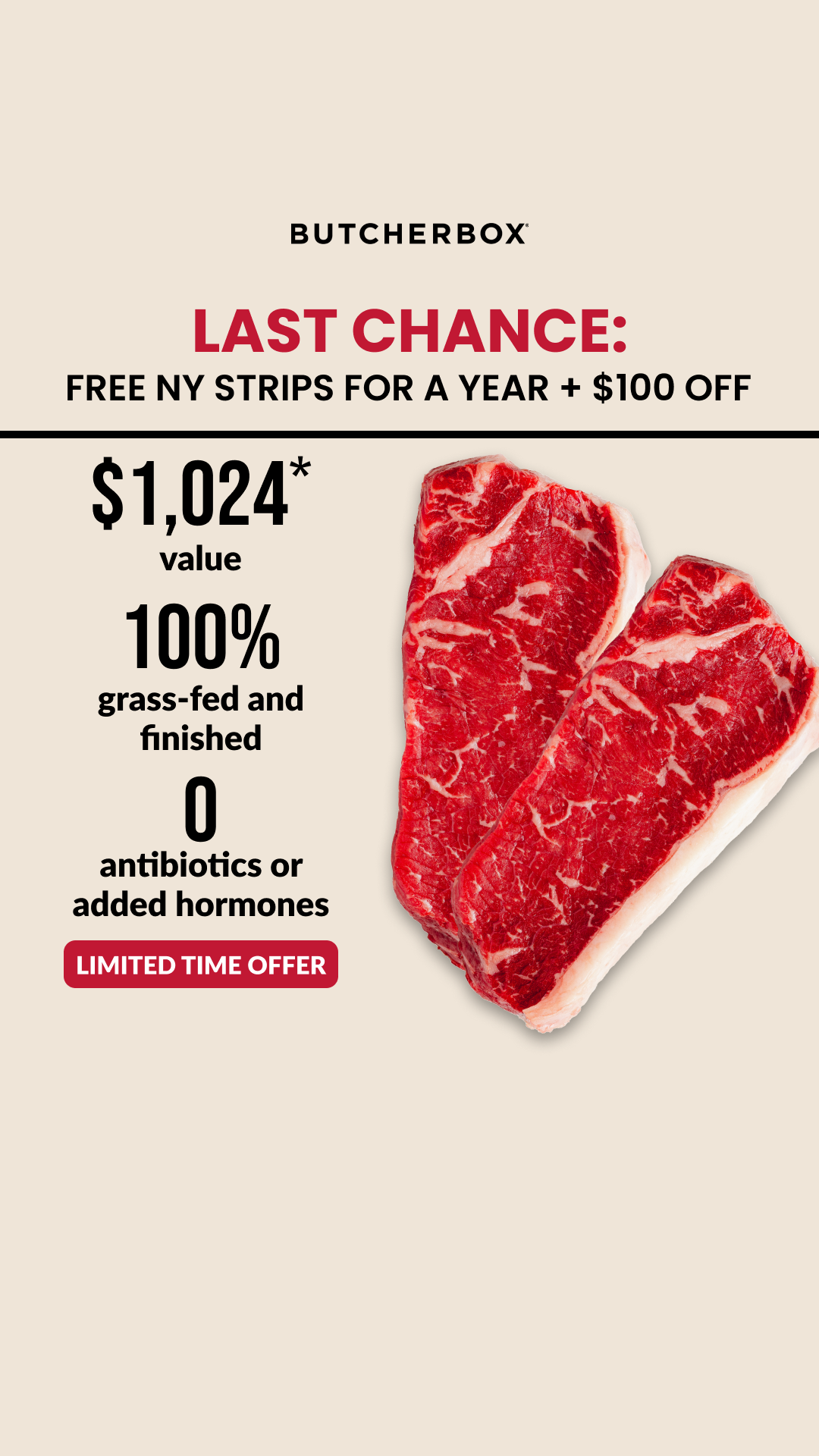 ButcherBox Facebook ad
