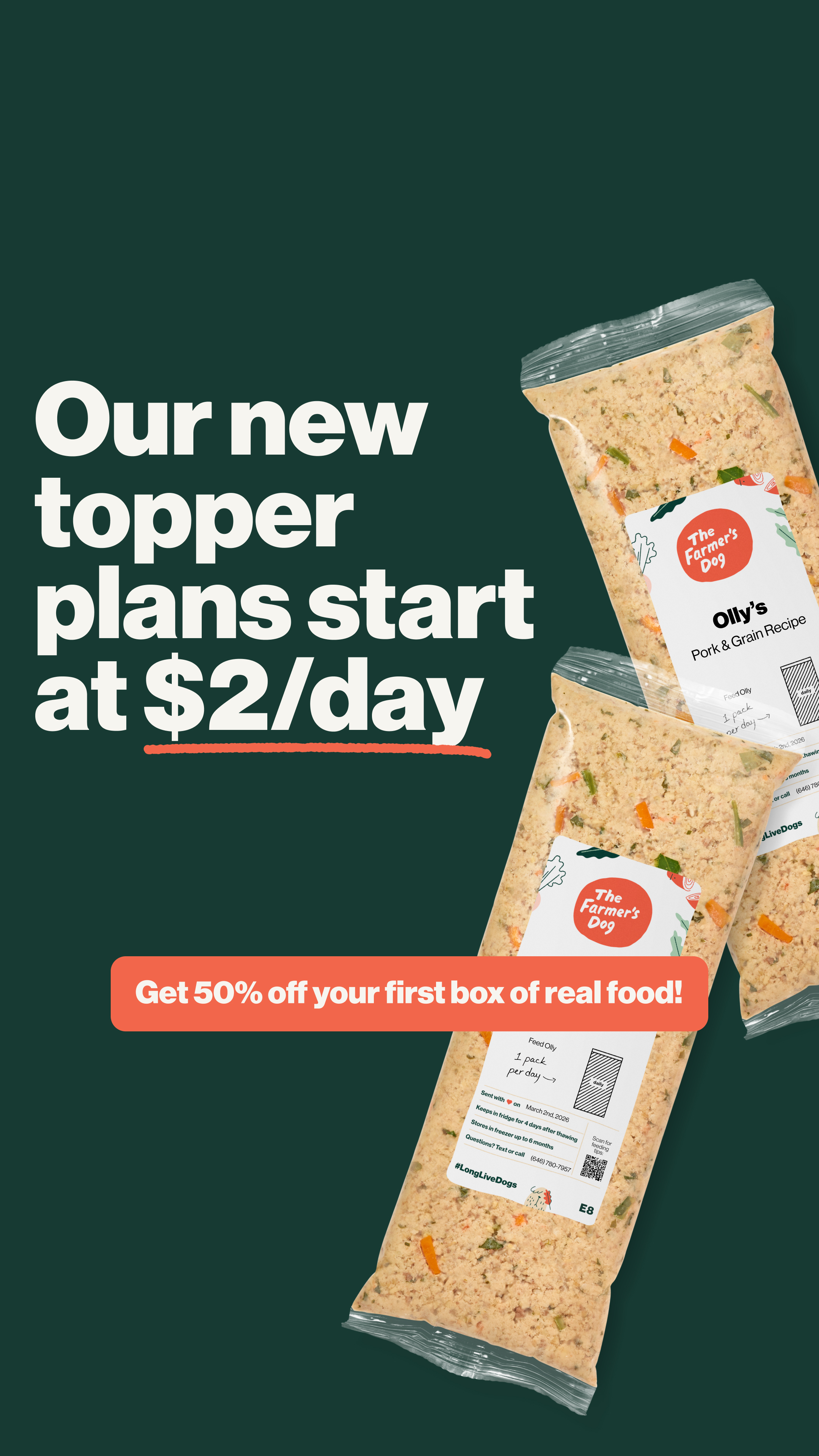 The Farmer's Dog Facebook ad