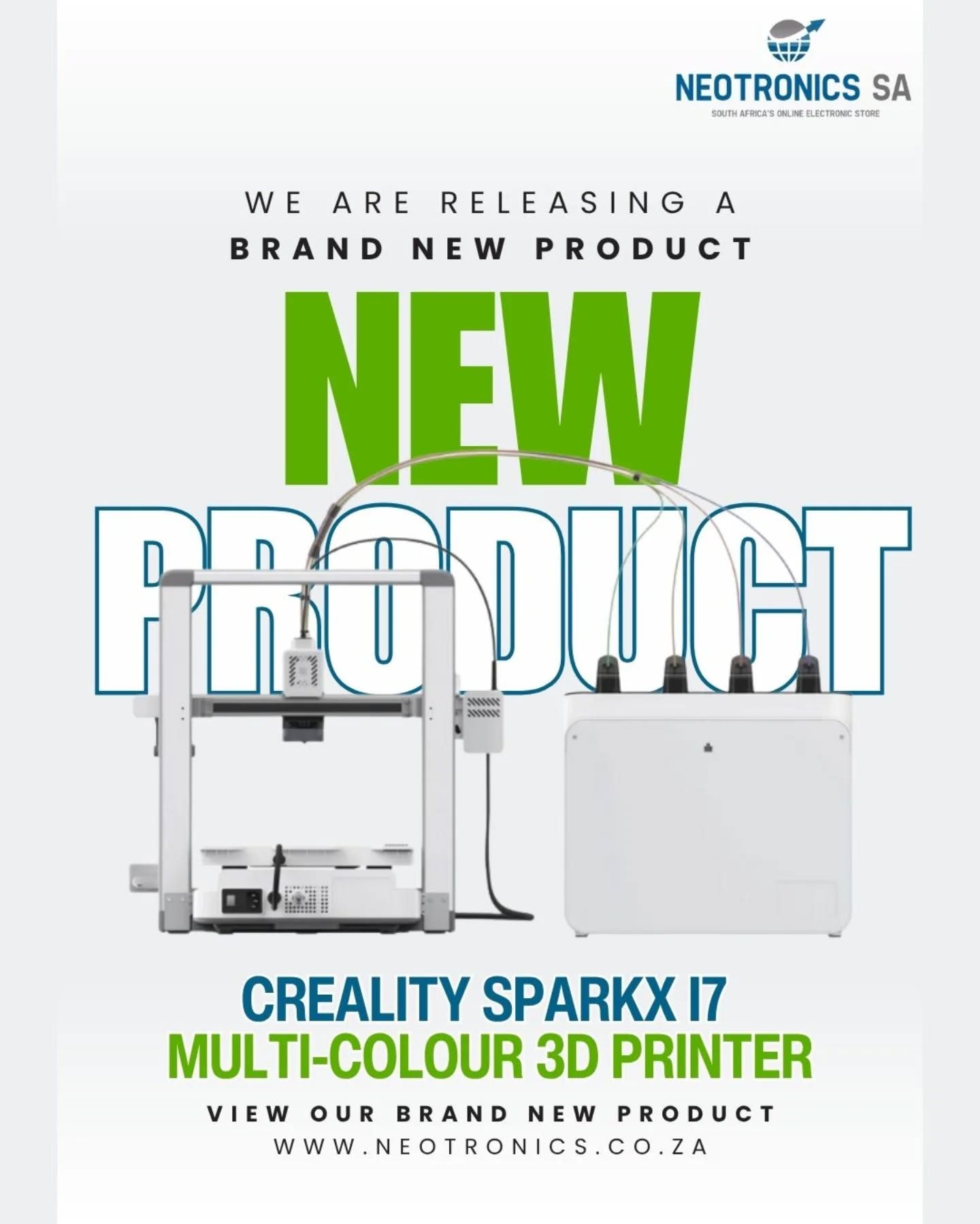 Neotronics SA Facebook ad: Creality SparkX i7 Multi-Colour 3D Printer | High-Speed…