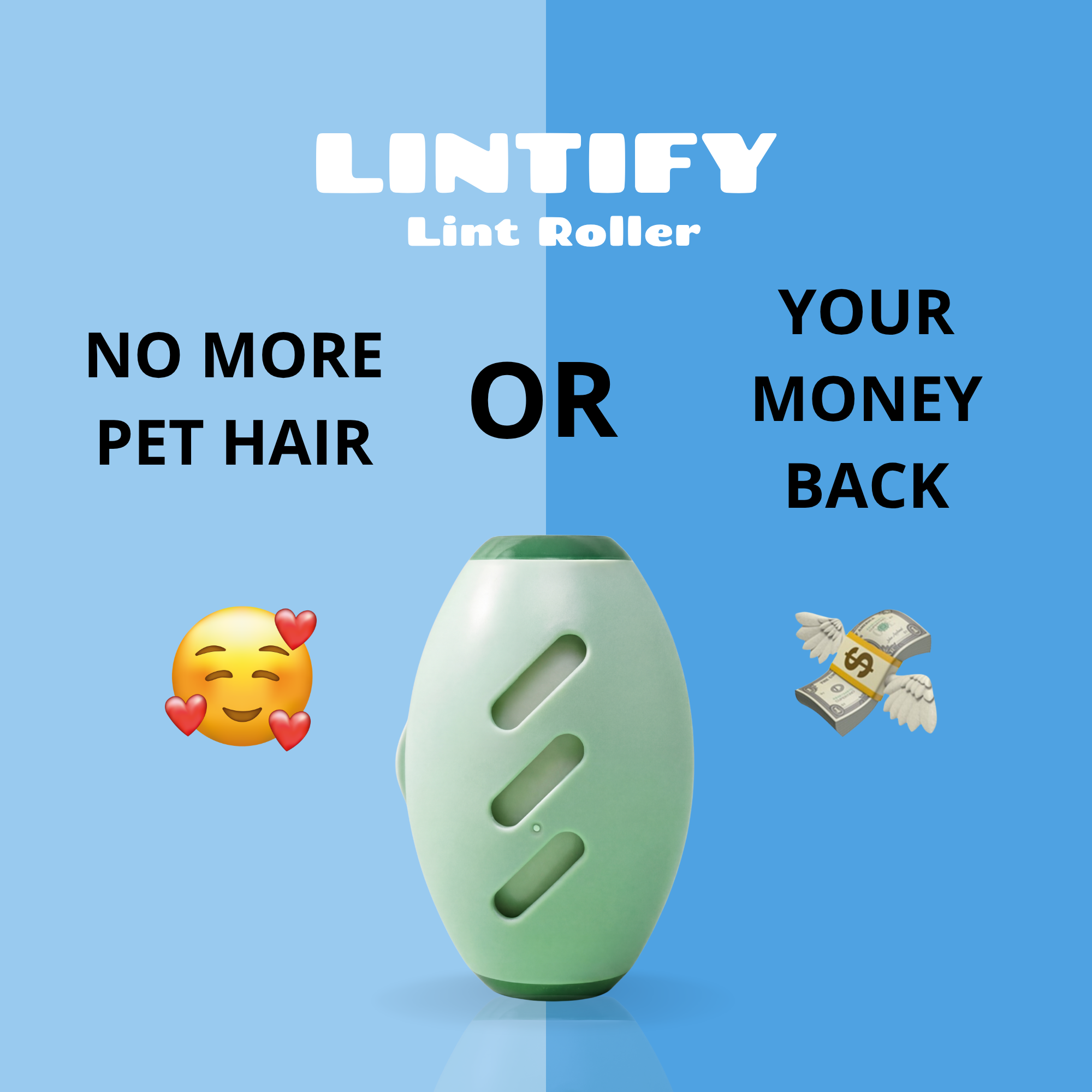 Lintify Facebook ad: The Last Lint Roller You'll Ever Need To Buy.