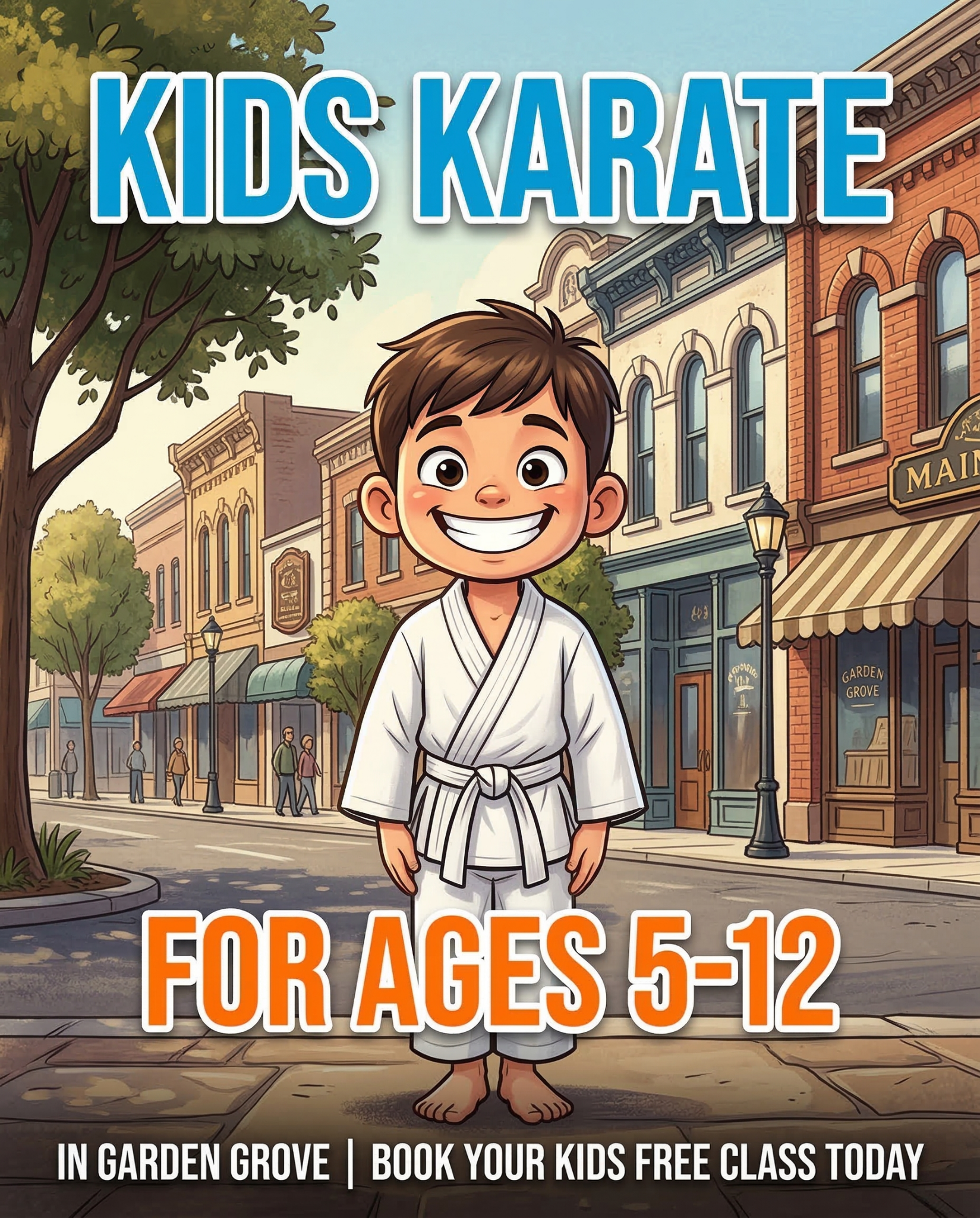 United Kenpo Karate Studio Facebook ad: Free Kids Karate Class in Garden Grove