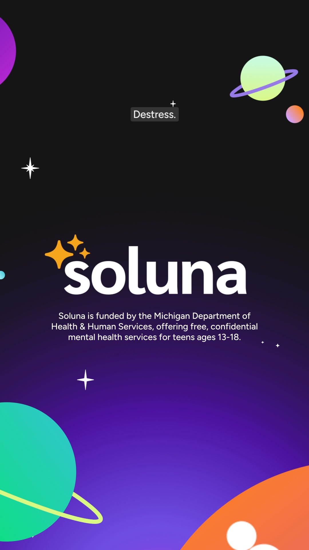 Soluna Facebook ad: State-funded mental health app