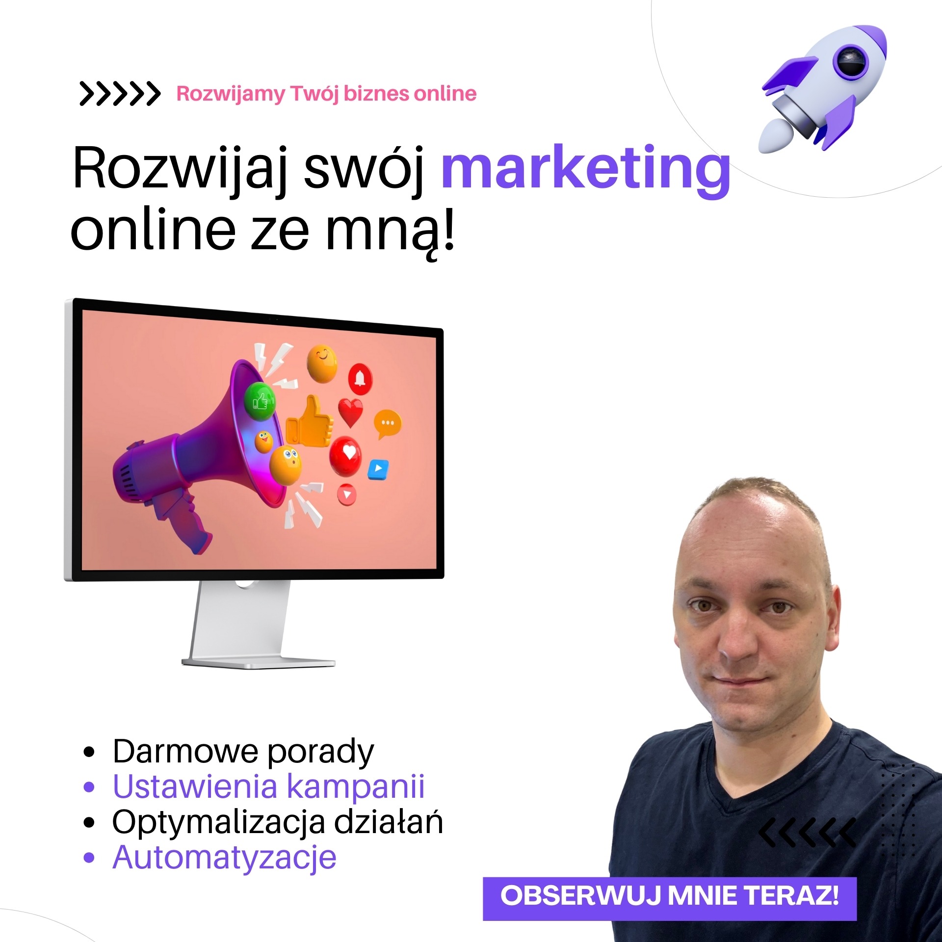 Marketing by Damian Facebook ad: Chcesz rozkręcić swój biznes online?