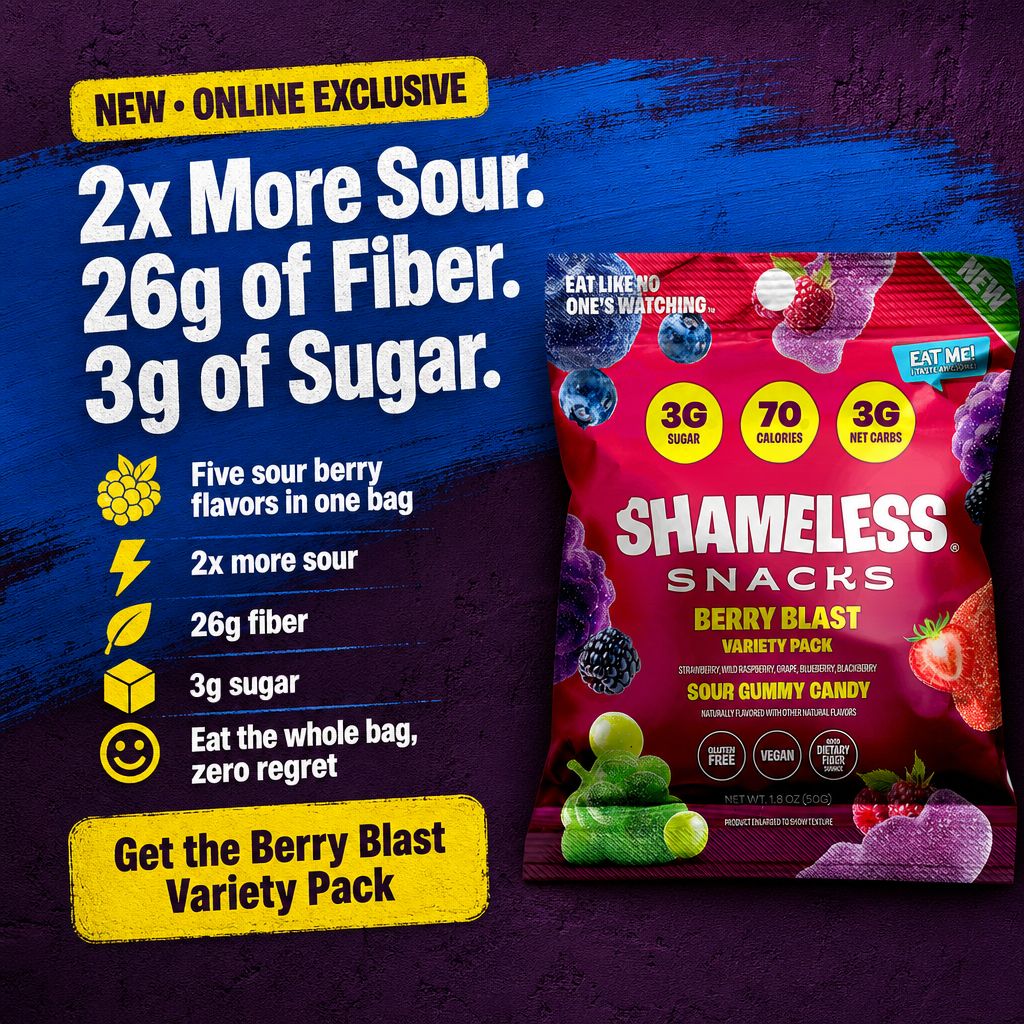 Shameless Snacks Facebook ad