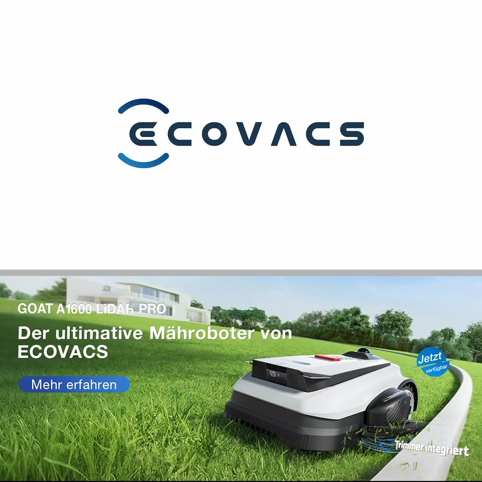ECOVACS ROBOTICS Facebook ad: Sofort einsatzbereit in nur 1 Minute.