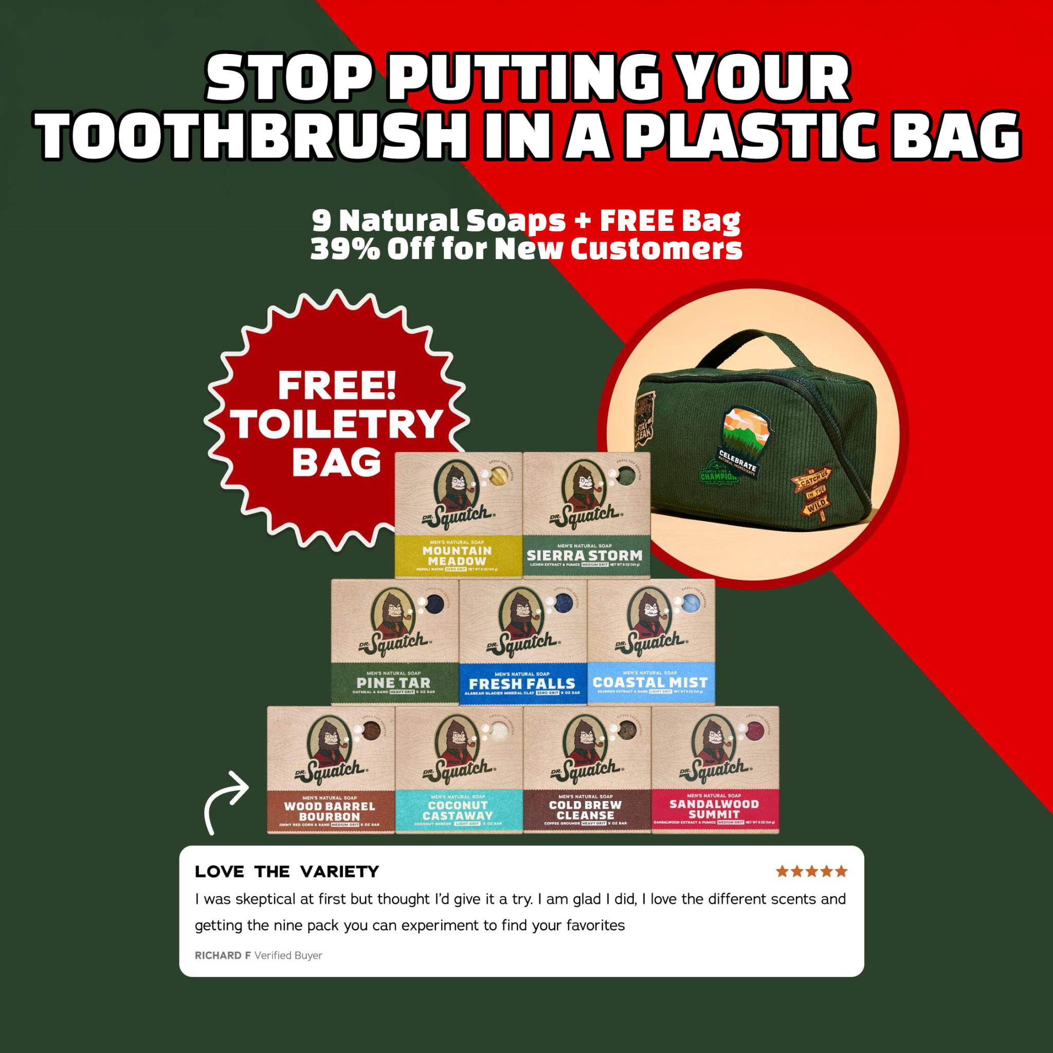 Dr. Squatch Facebook ad