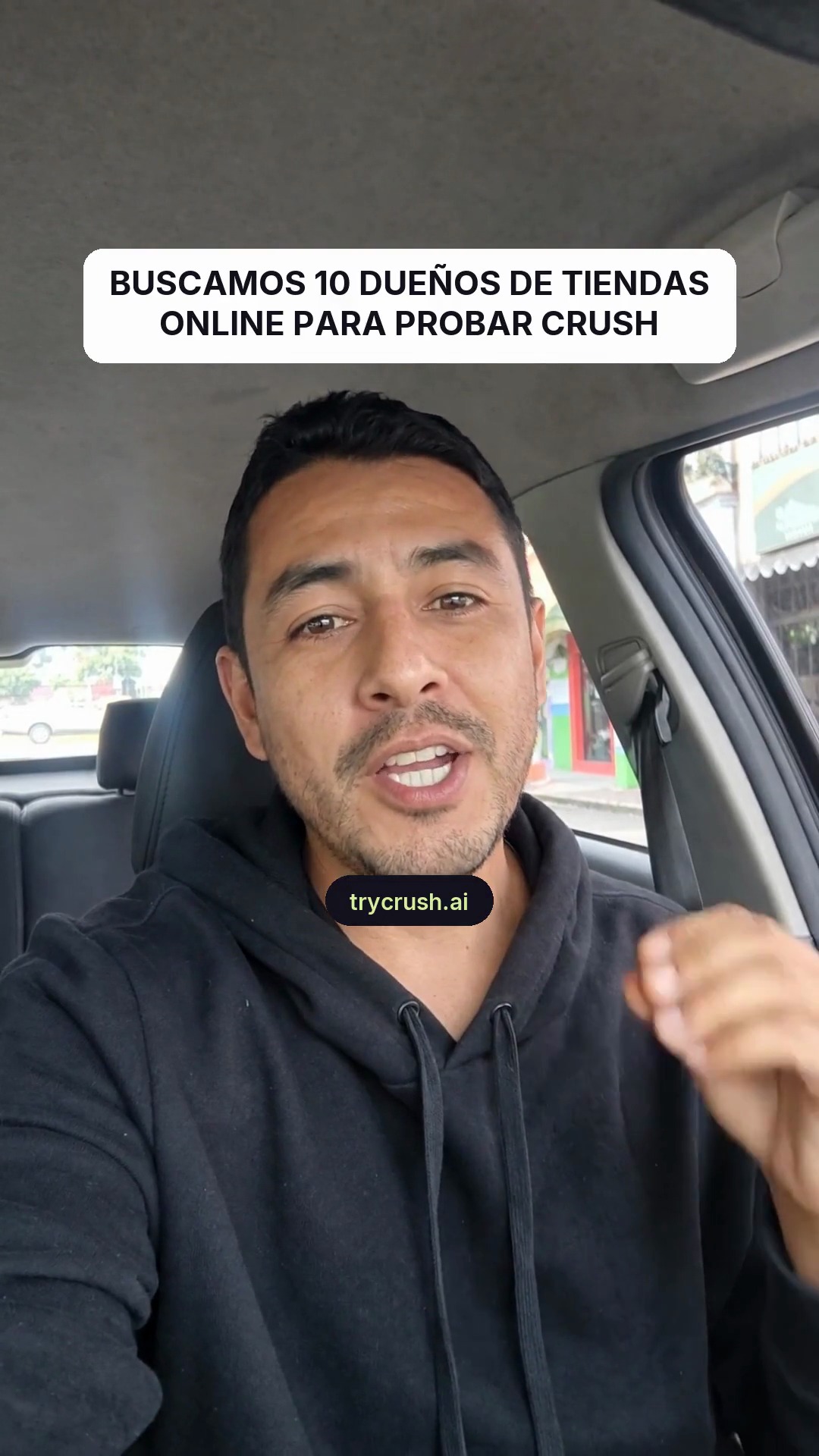 trycrush.ai Facebook ad: Buscamos 10 dueños de tiendas online
