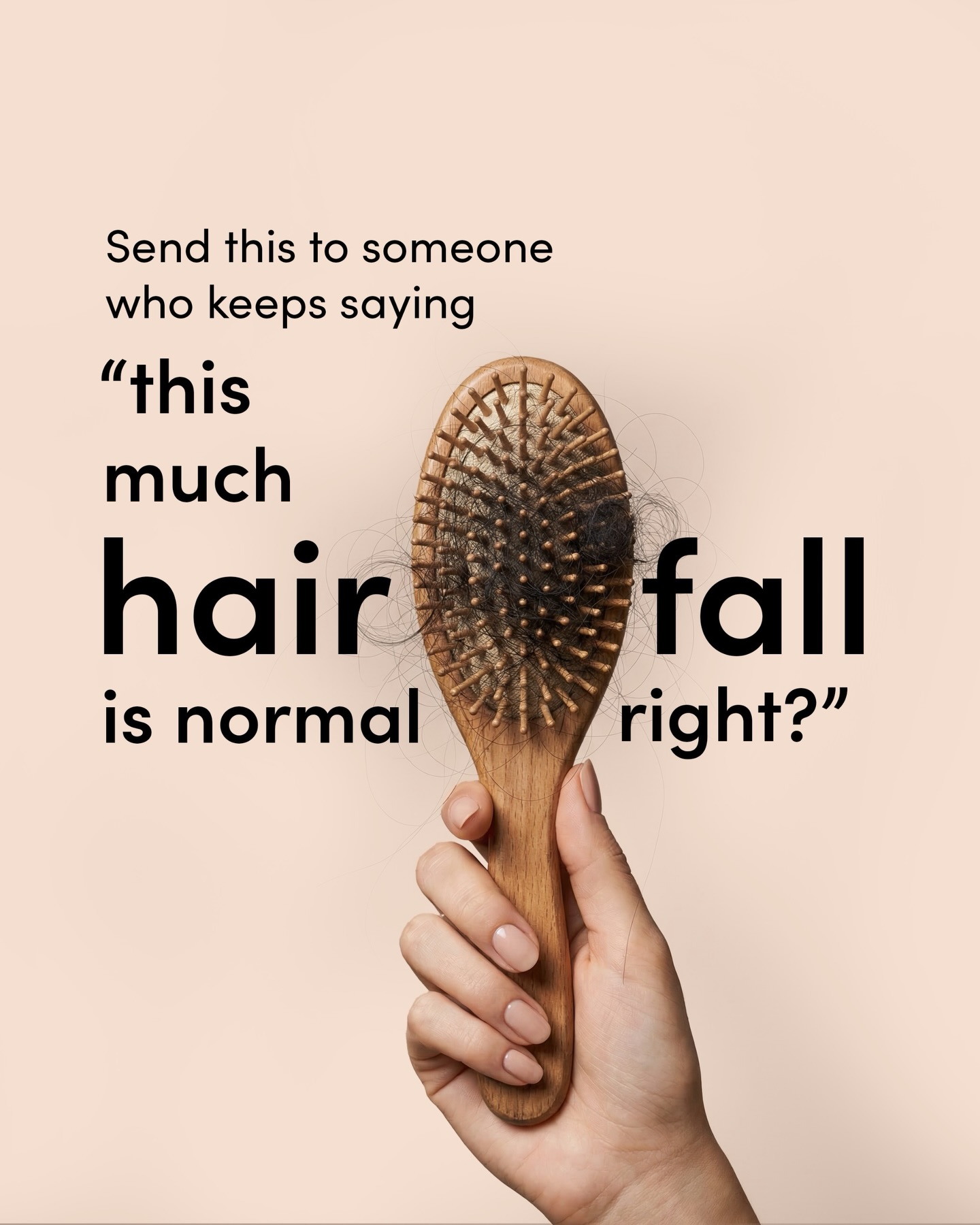 Release Co. Facebook ad: Hair on the brush.