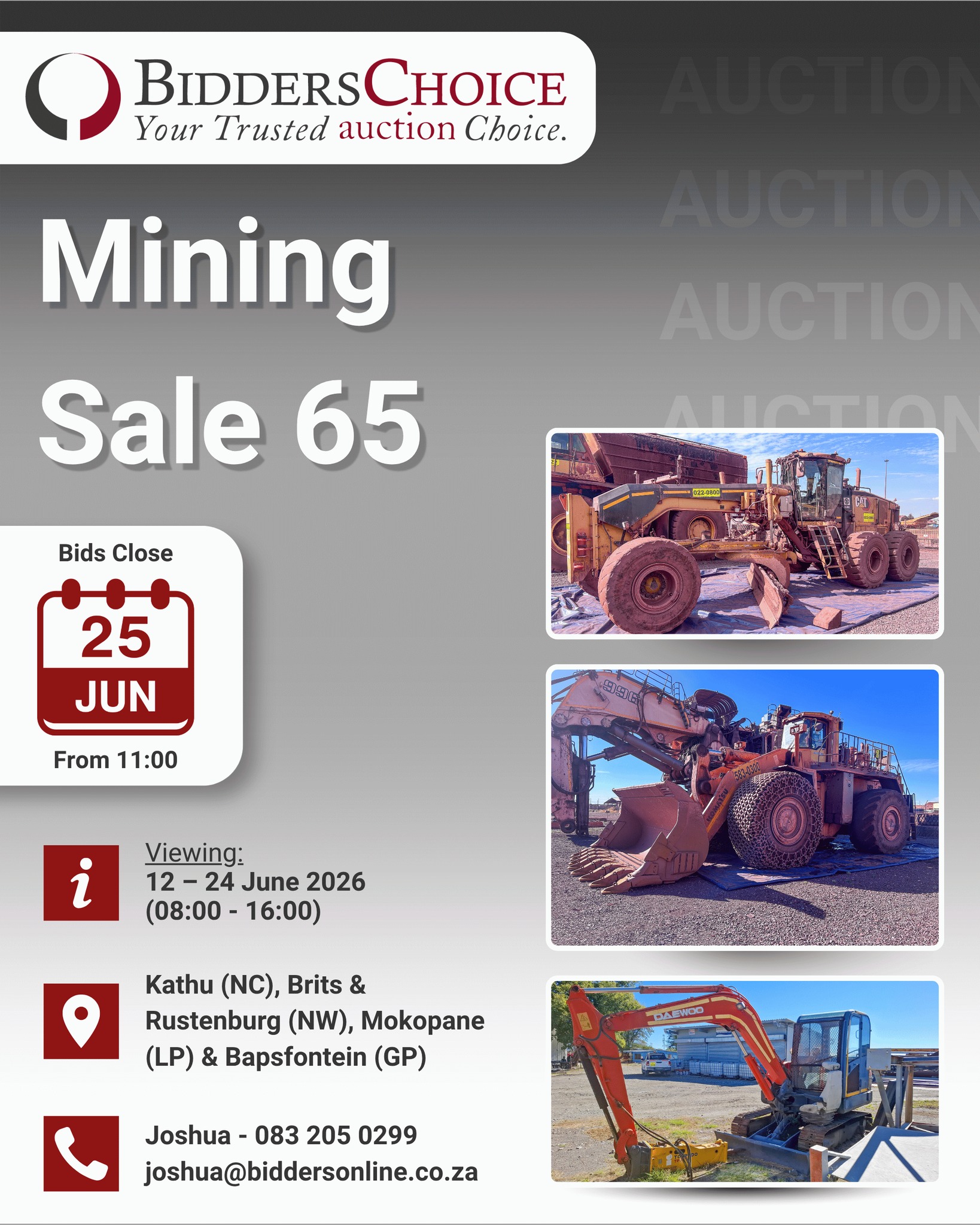 Bidders Online Facebook ad: Mining Online Auction, Sale 65