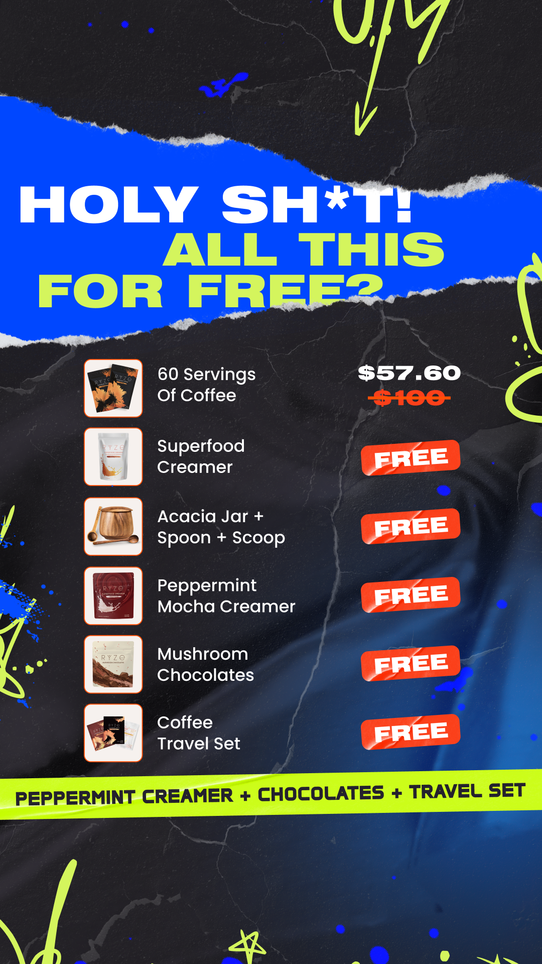 RYZE Superfoods Facebook ad