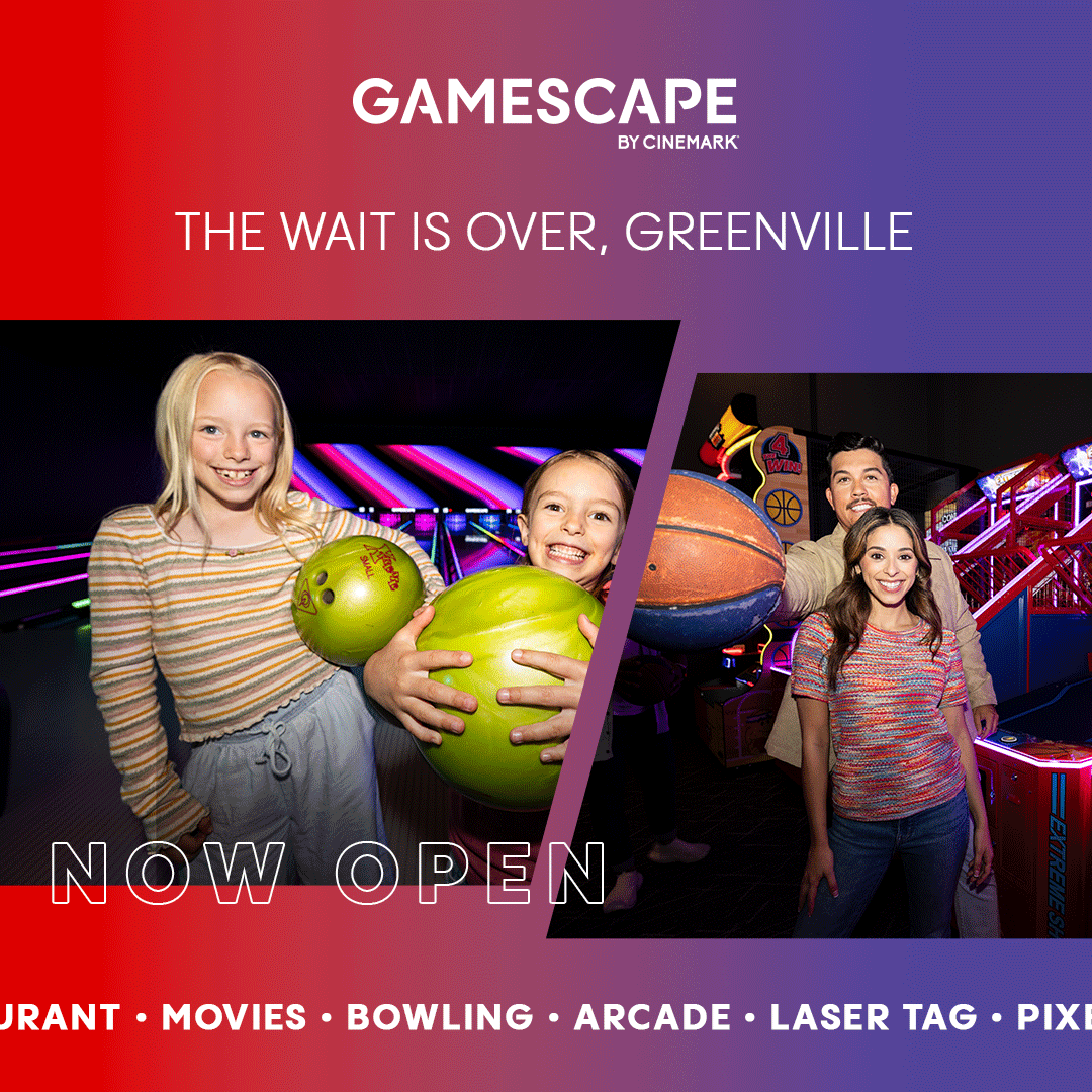 Gamescape by Cinemark Facebook ad: Gamescape by Cinemark at Greenville