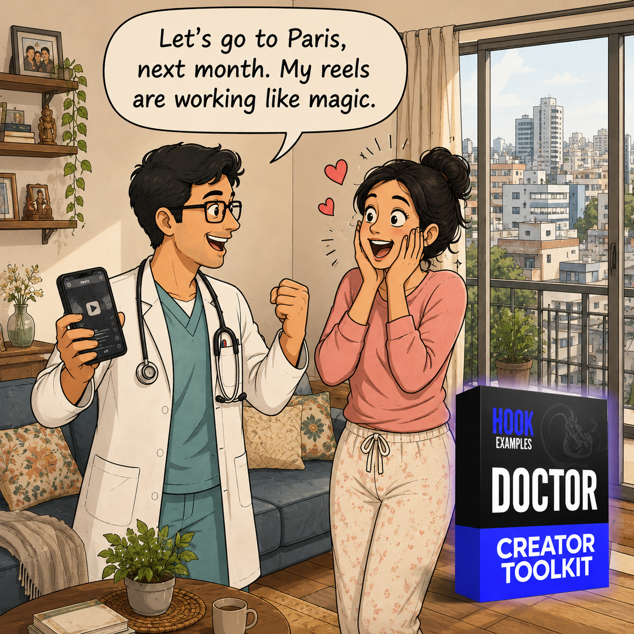 Hook Examples Facebook ad: Get Patients from Reels