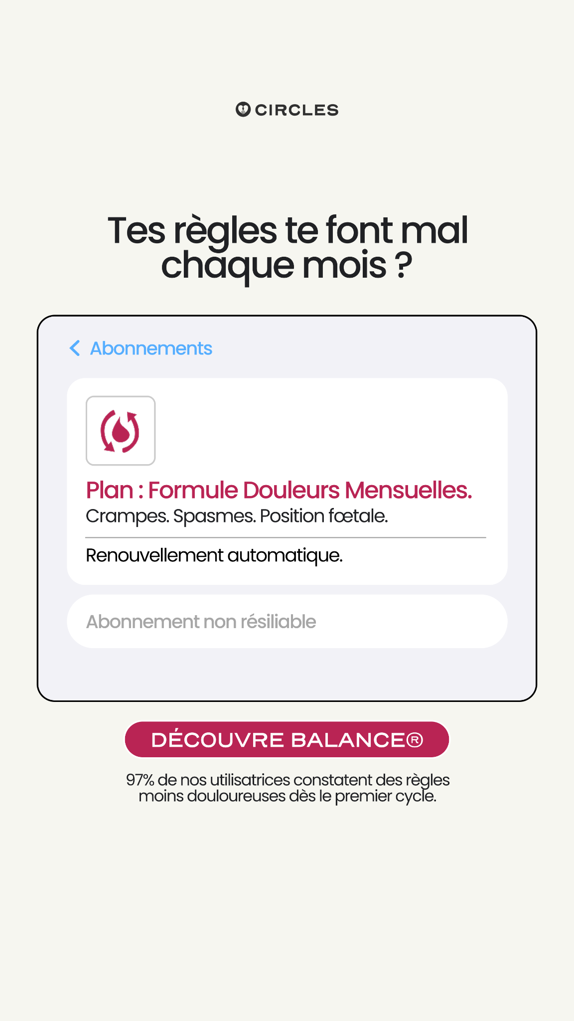 Circles Facebook ad