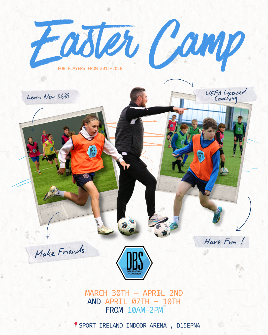 DBS International Academy Facebook ad: Easter Football Camp