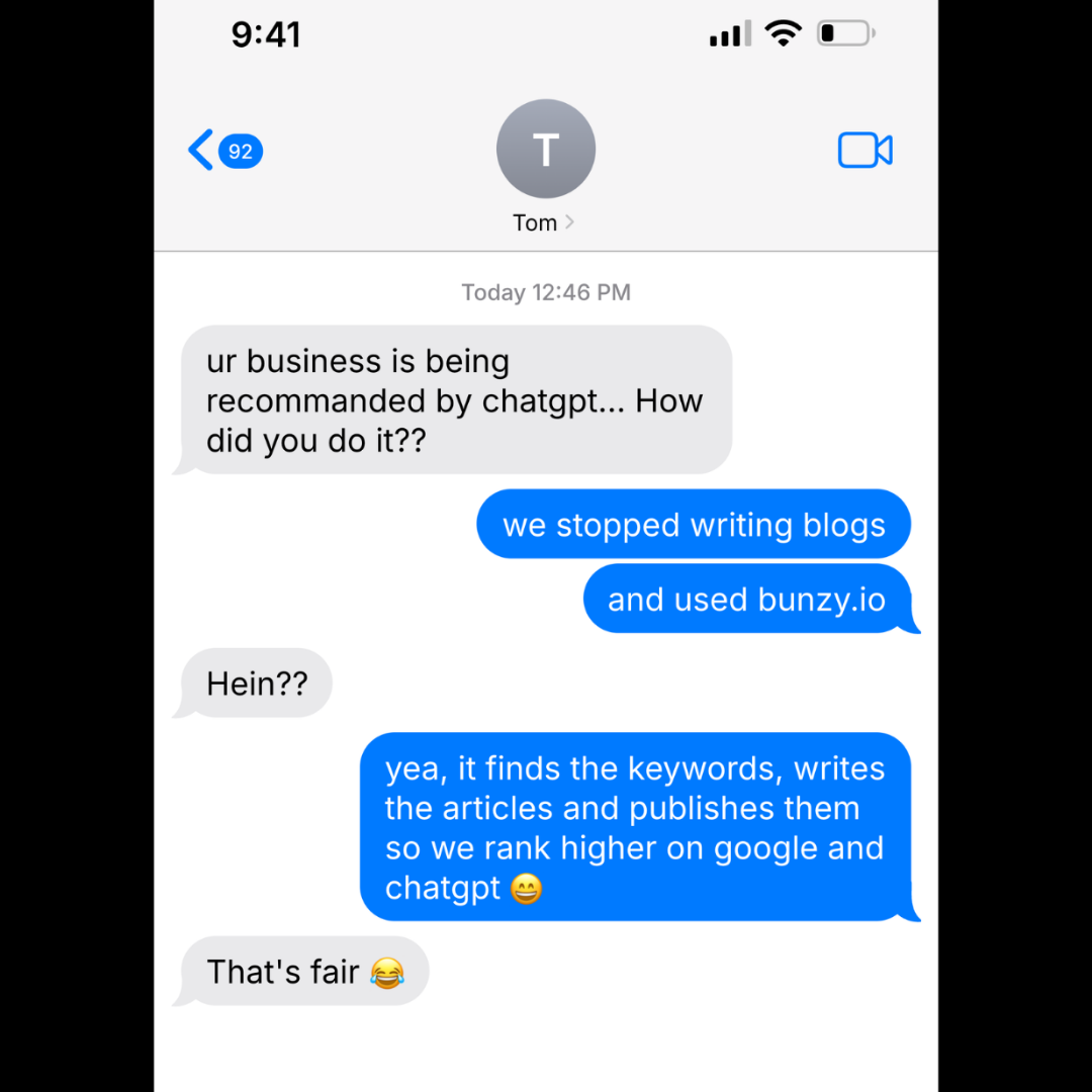 Bunzy Facebook ad