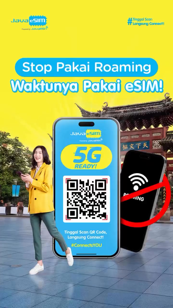 JavaeSim Facebook ad: Stop pakai roaming, waktunya move on ke eSIM…