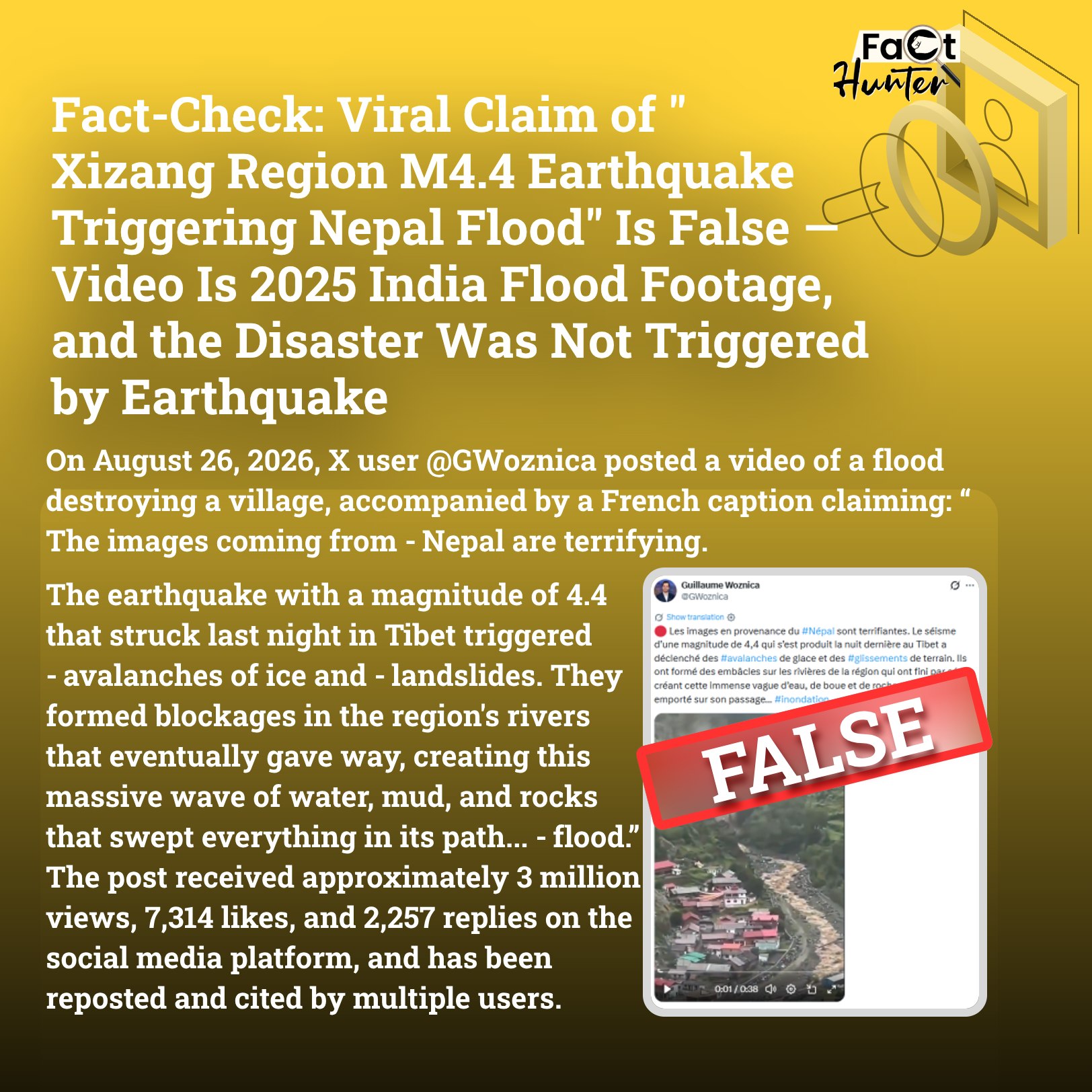 Fact Hunter Facebook ad: Fact Check: The viral video claiming an M4.4…