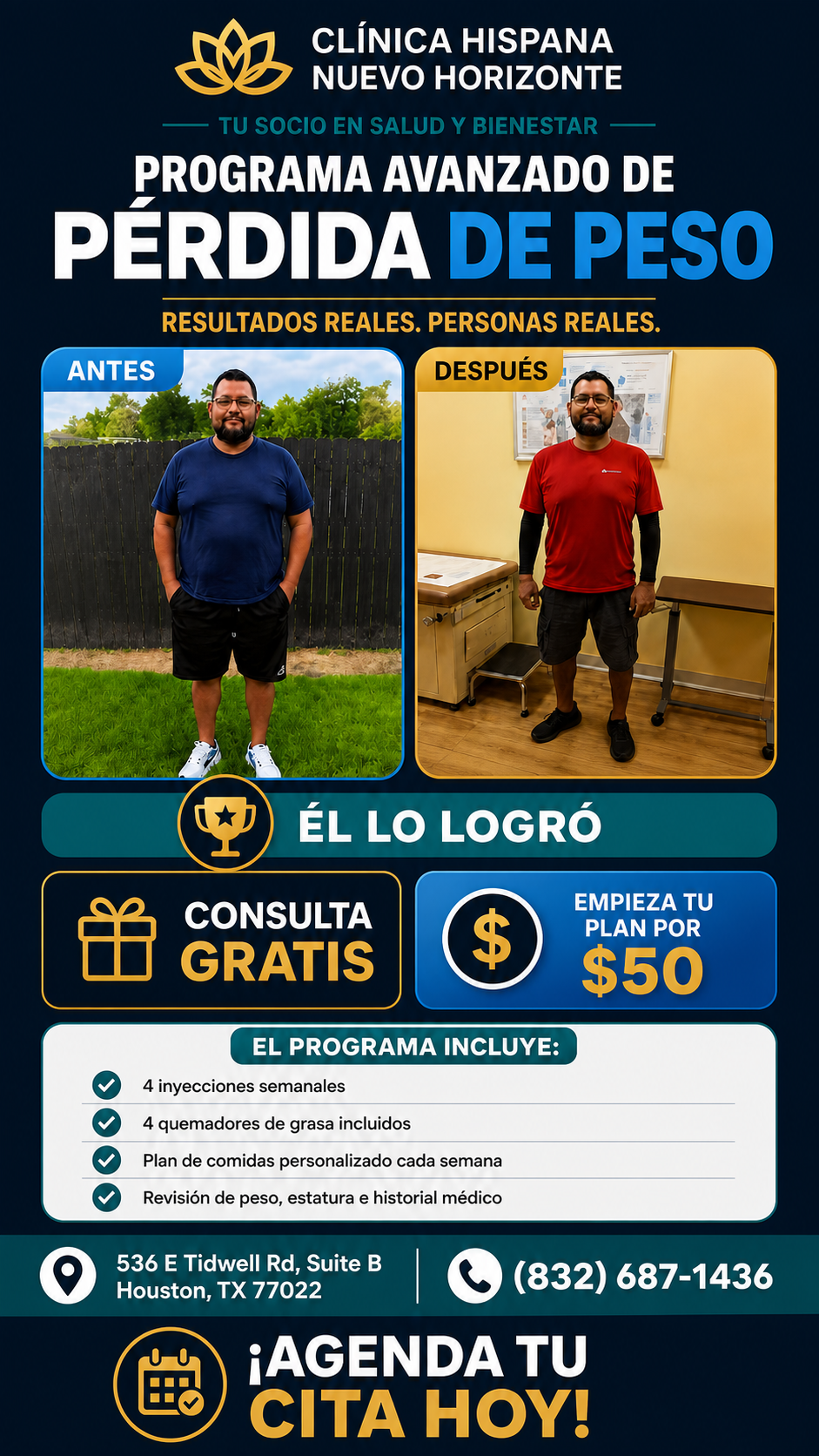 Clinica Hispana Nuevo Horizonte Facebook ad from Aug 27, 2026