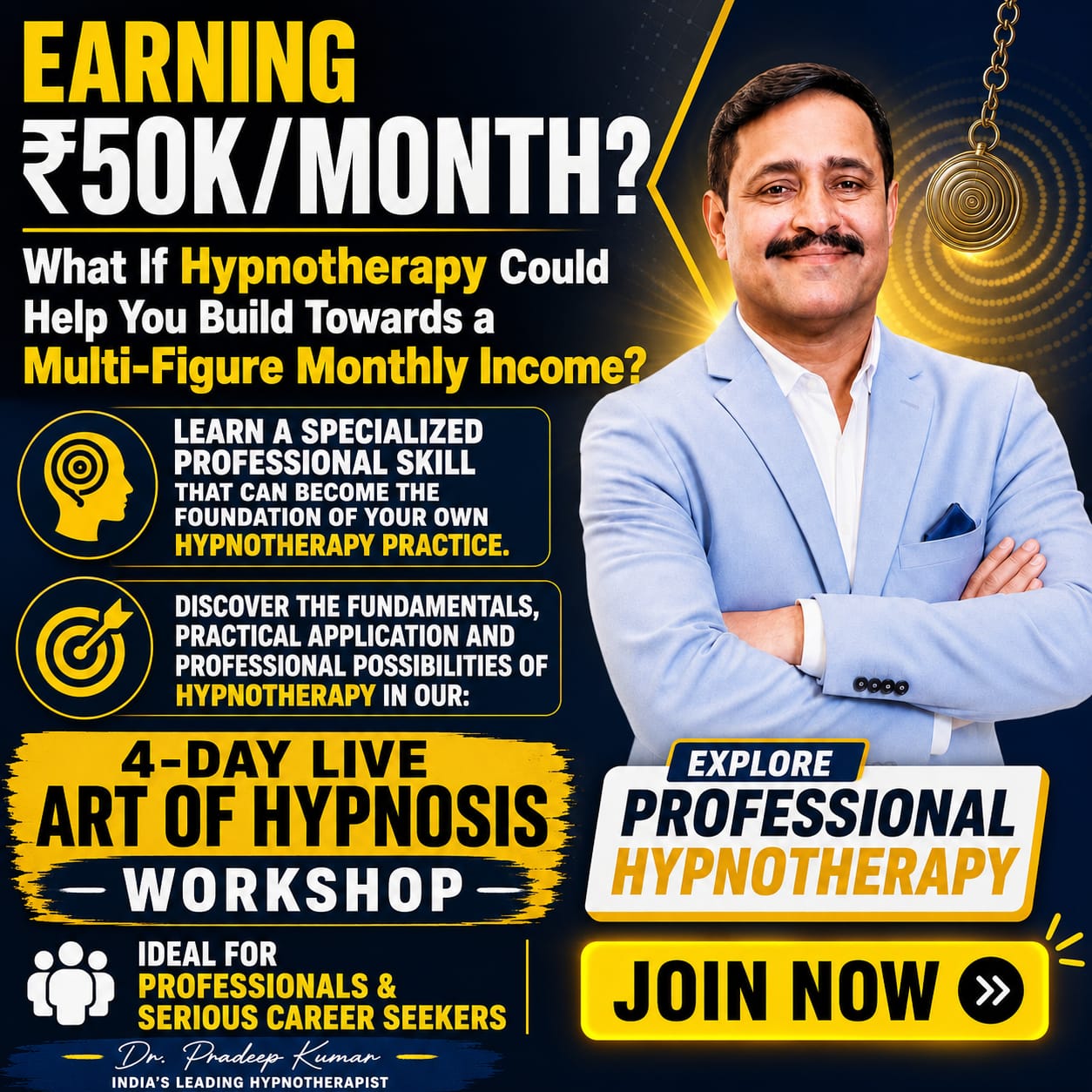 Blessings School of Hypnosis Facebook ad: Your Next Professional Skill: Hypnotherapy