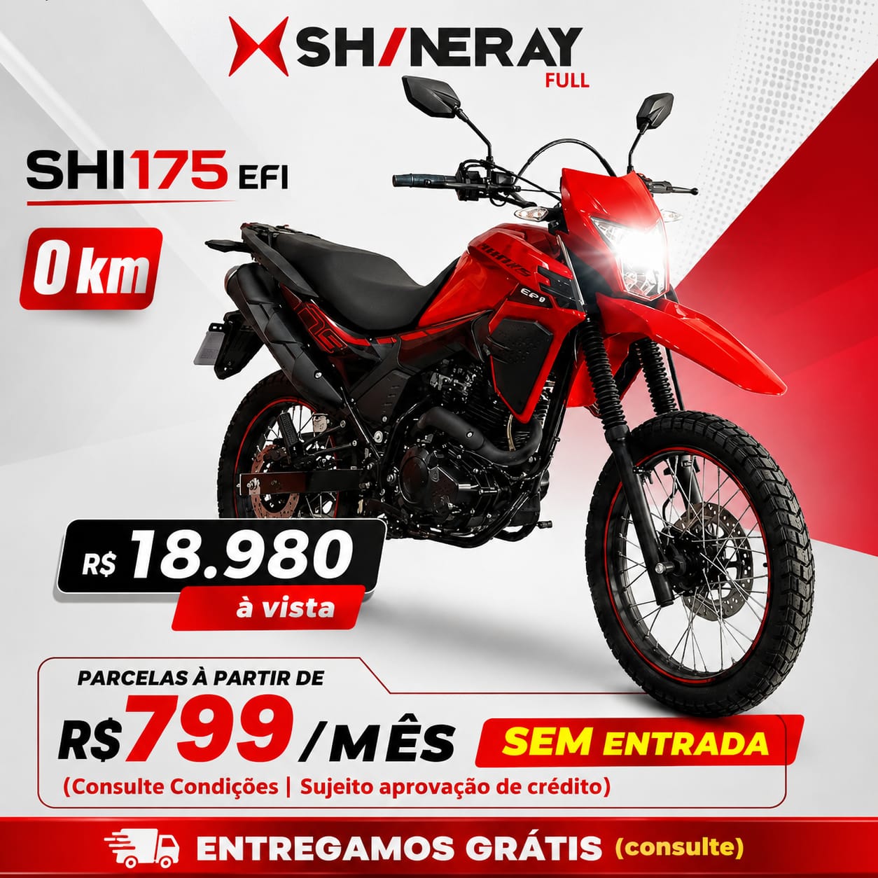 Shineray Full Facebook ad: Entrega gratuita? Consulte!