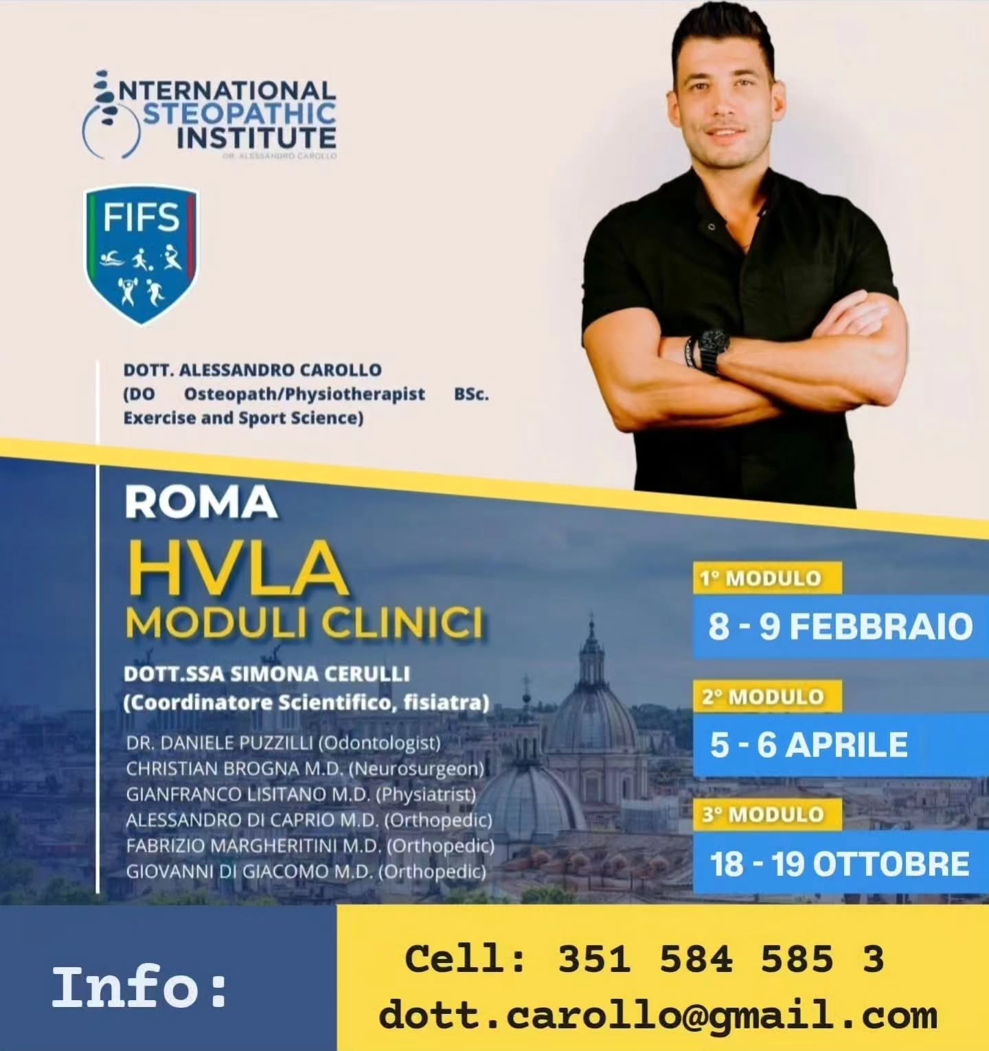 Osteopathic Institute Facebook ad: Moduli Clinici - 2025 Roma L'unico post-graduate in…