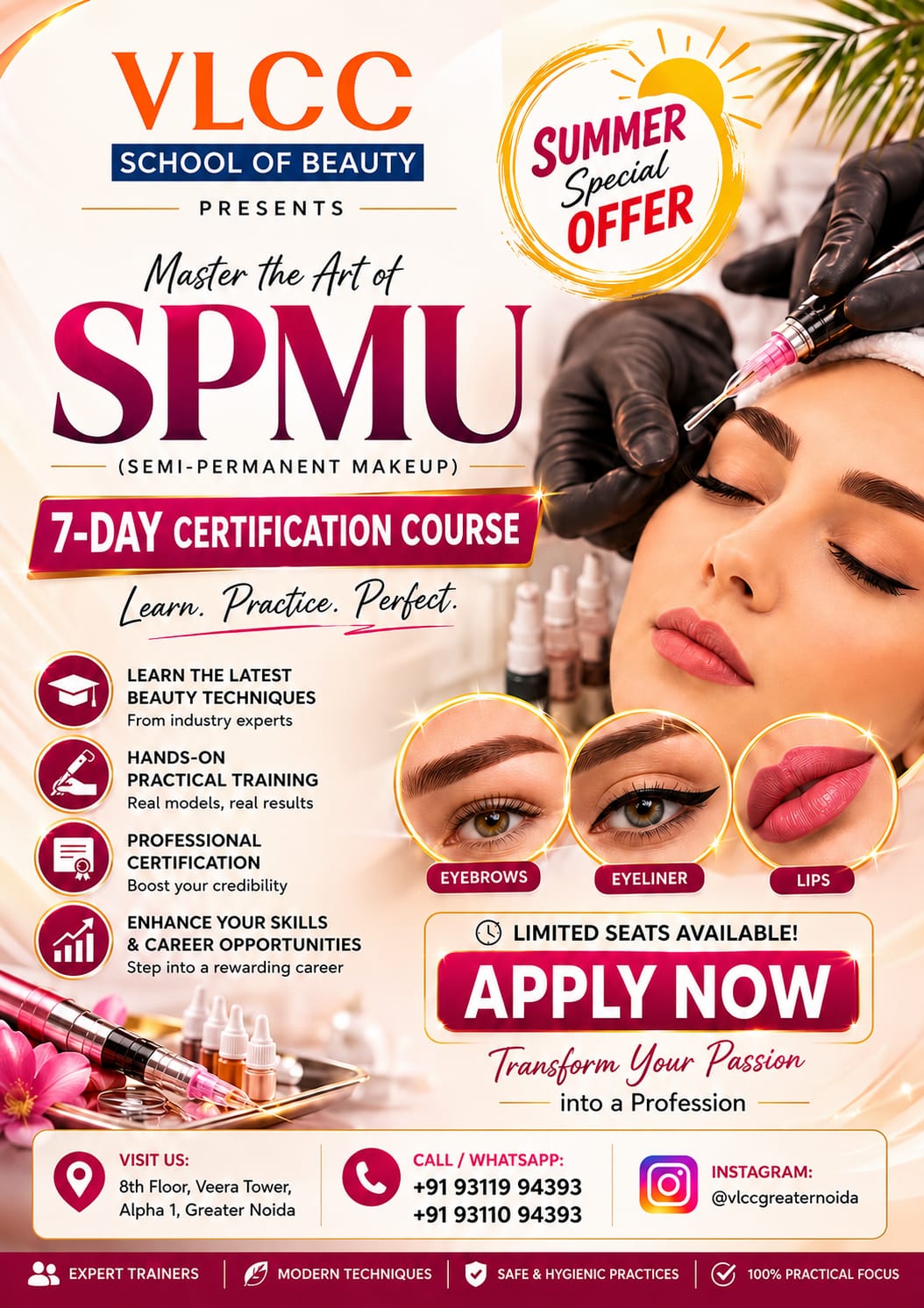 VLCC School of Beauty Greater Noida Facebook ad