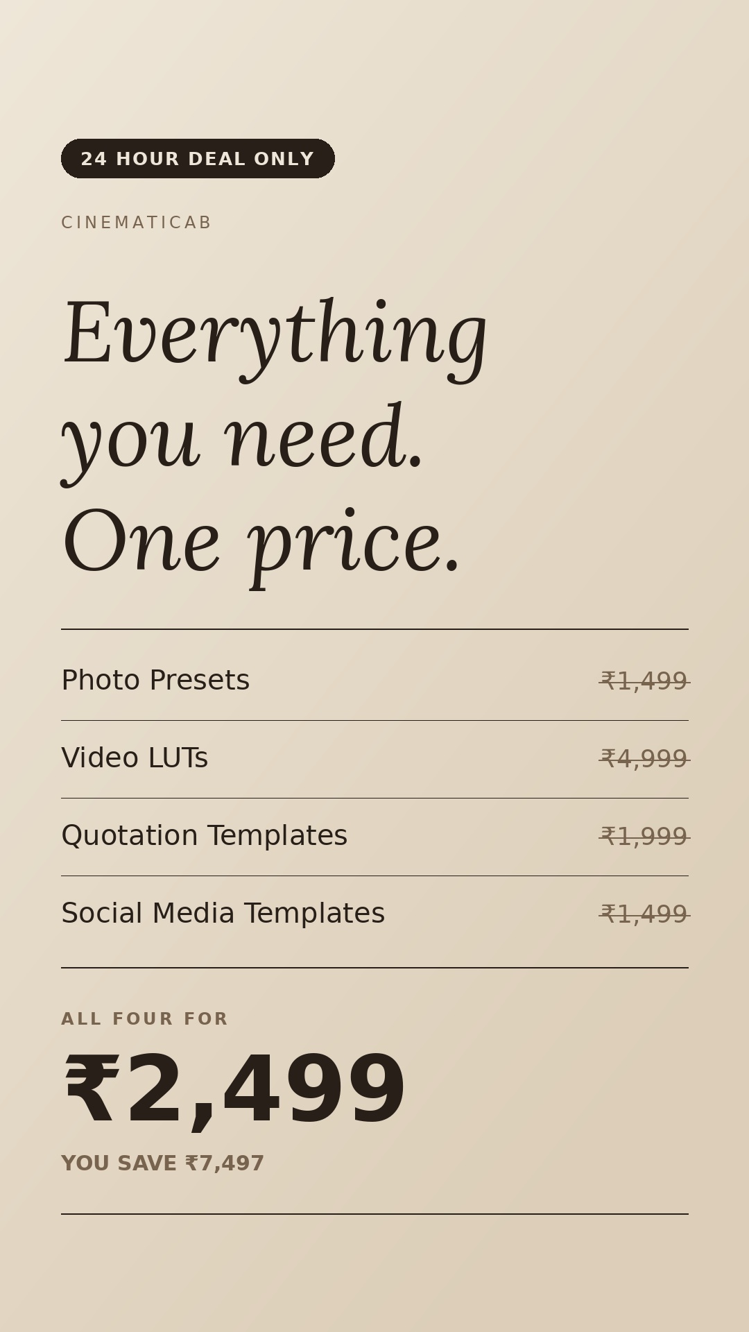 Wedlancer.in Facebook ad: CinematicAB | Dear Photographer, it is time for YOU to…
