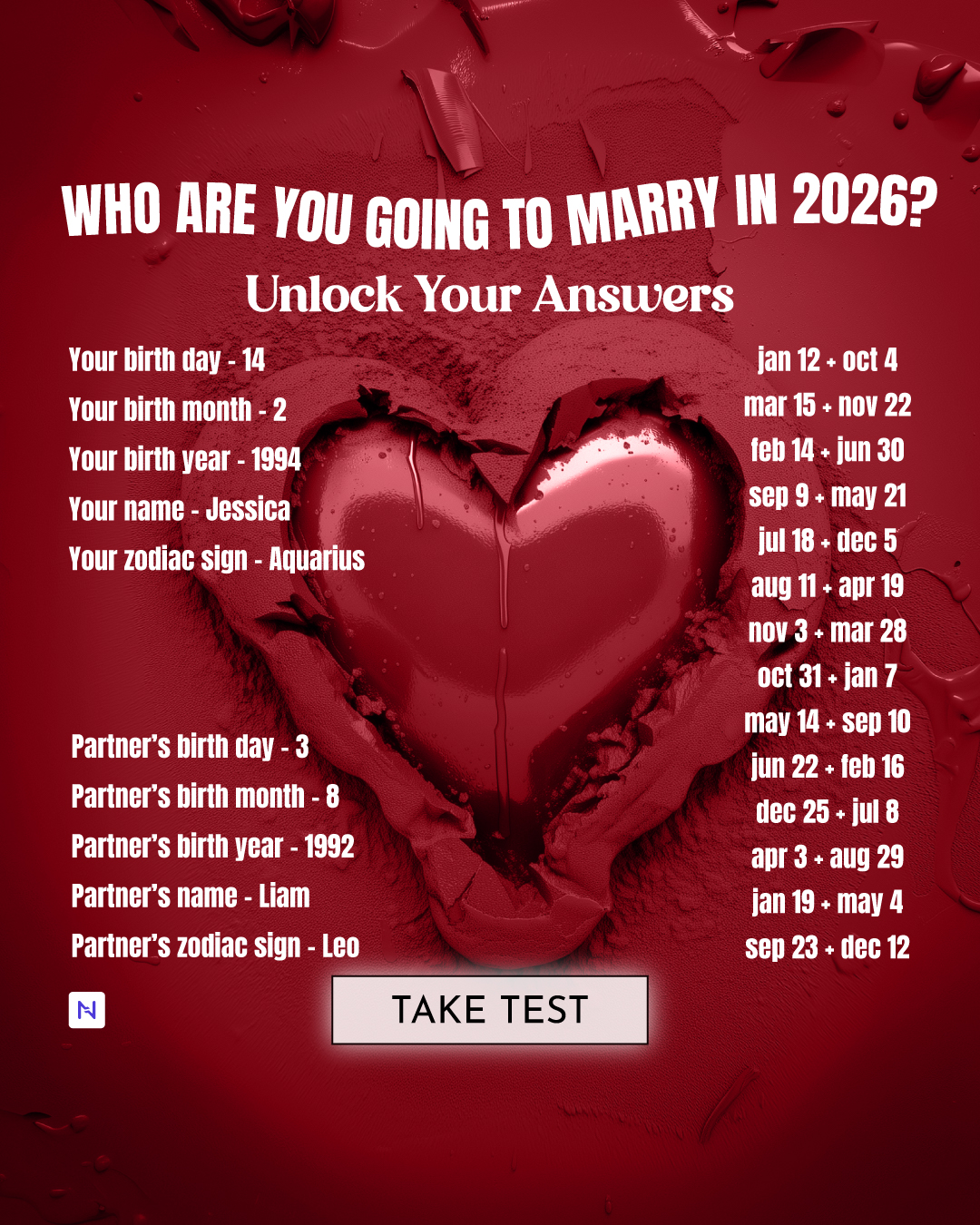 Nebula: Marriage Compatibility Facebook ad