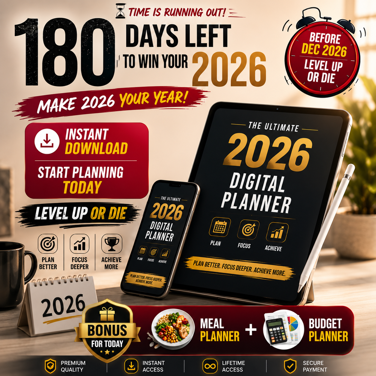 Gadgetswale Facebook ad: Make the next 180 days count.