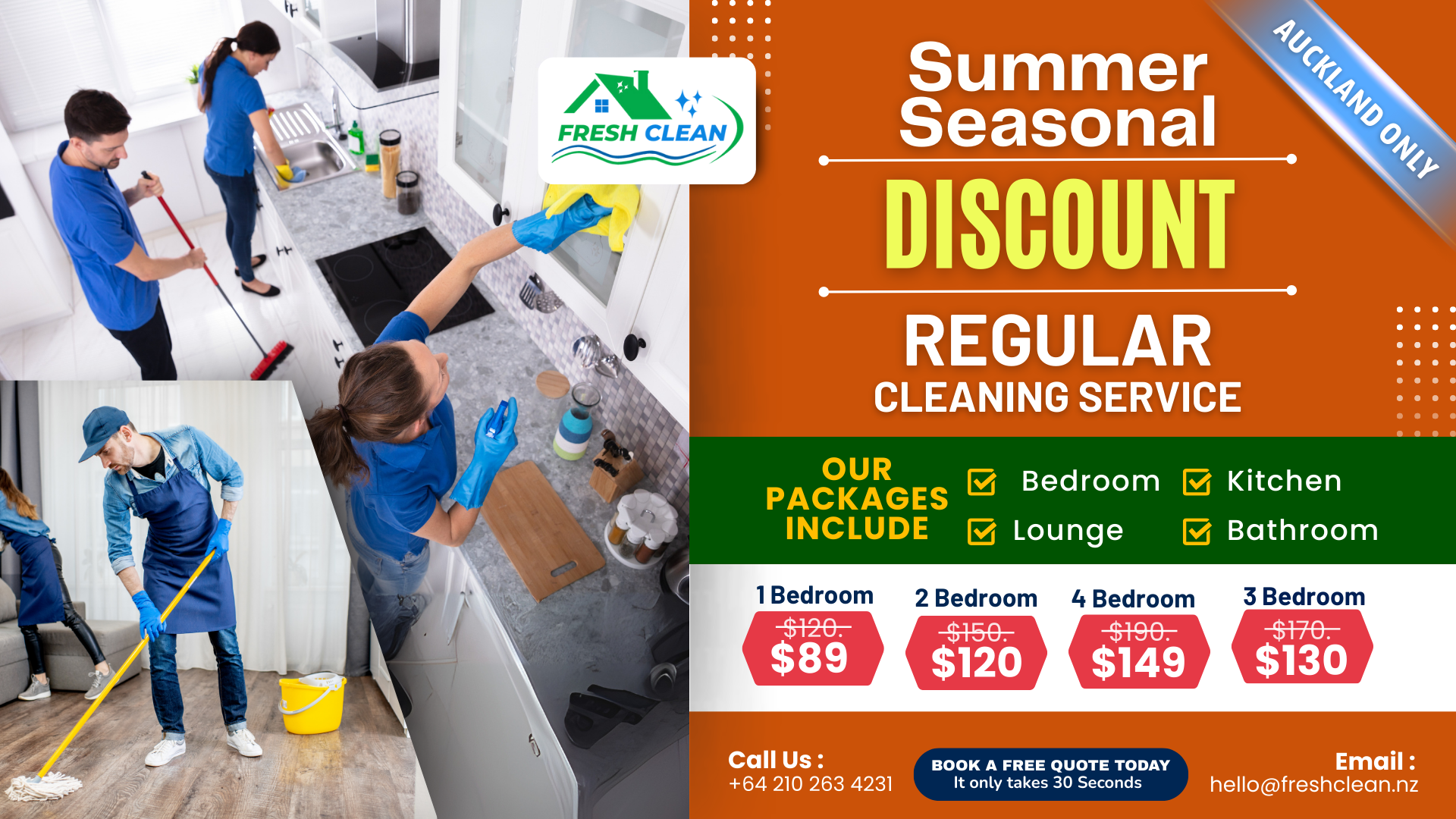 Fresh Clean Facebook ad