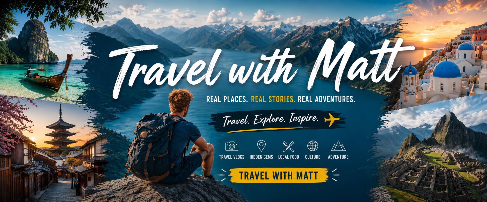 Travel with Matt Facebook ad: Travel the World With Me