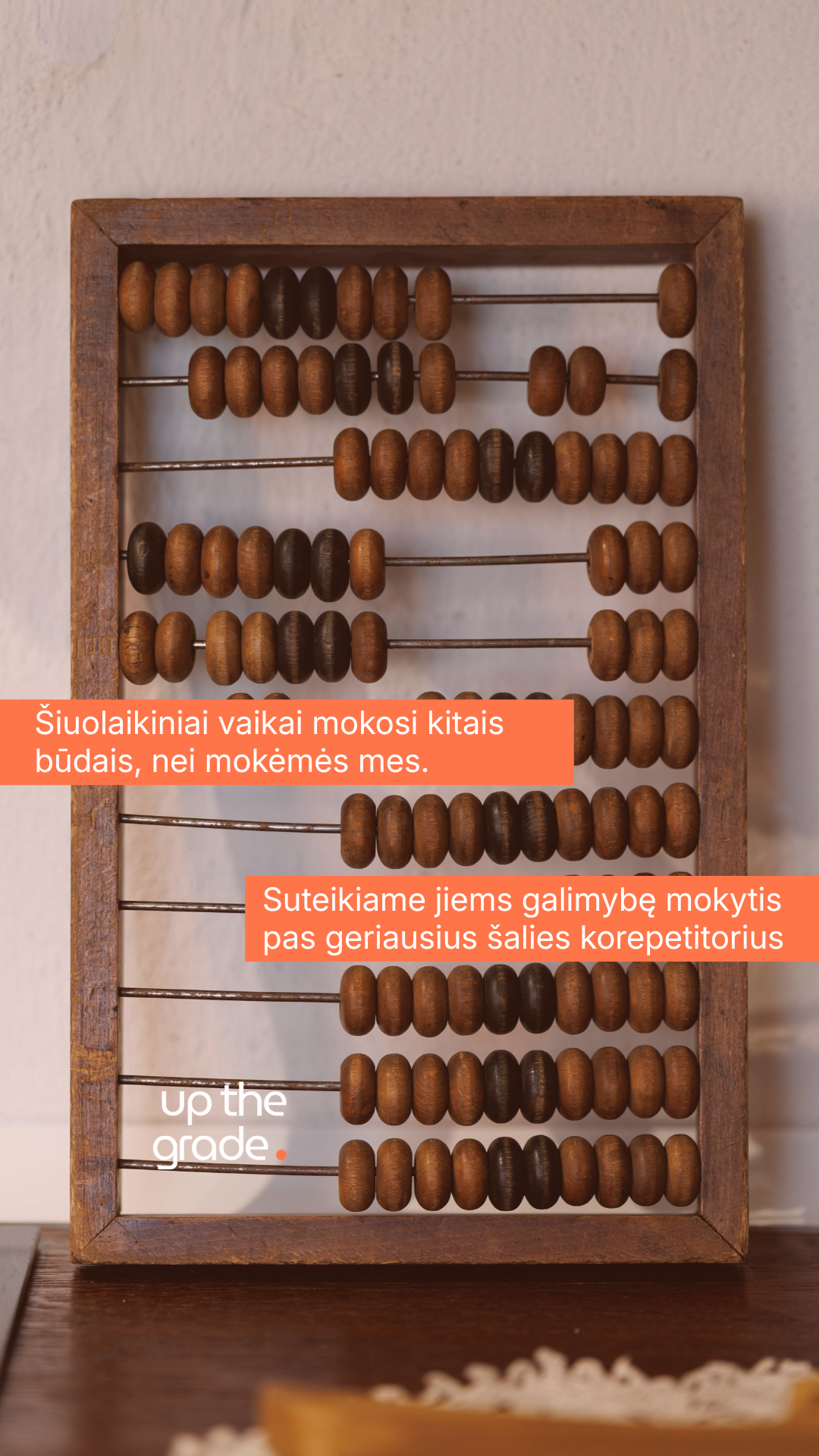 Upthegrade.lt Facebook ad: Matematika be spragų ir streso
