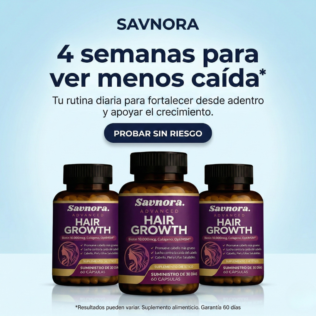 Savnora Facebook ad: Haz que tu cabello vuelva a crecer
