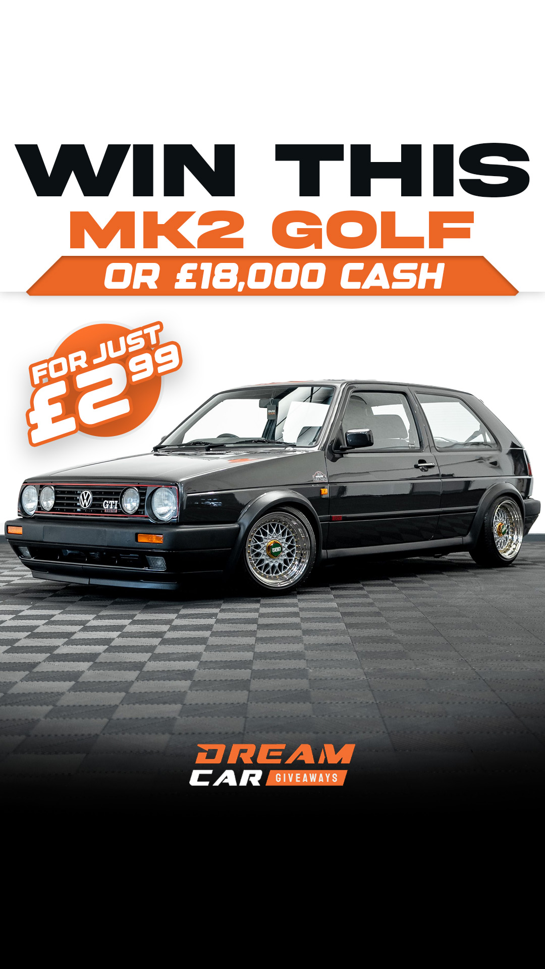 Dream Car Giveaways Facebook ad