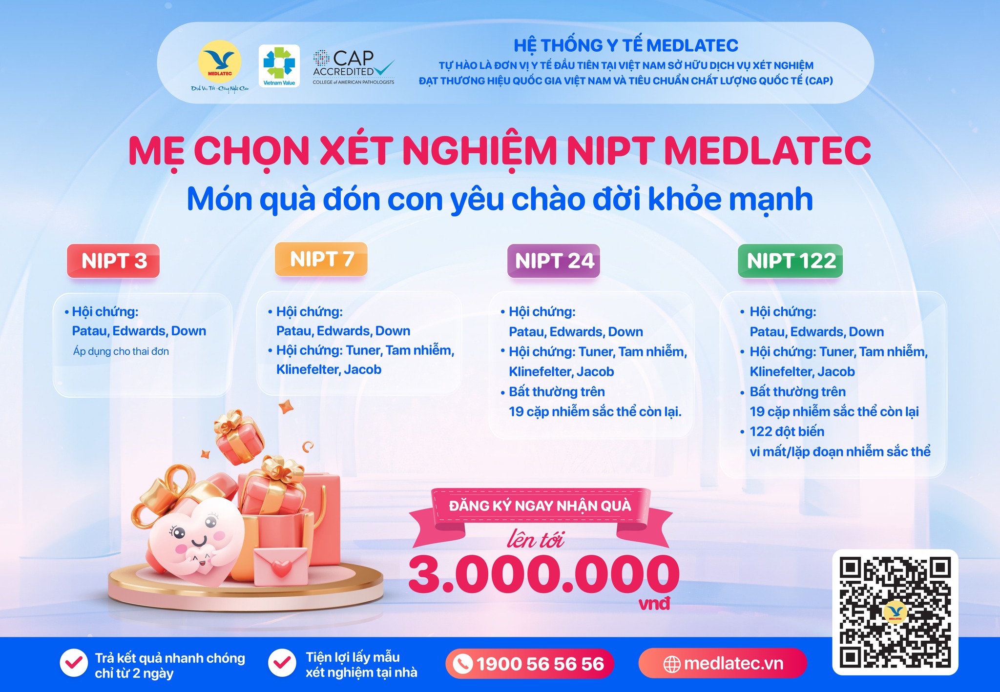 Medlatec Lấy Mẫu Xét Nghiệm Tận Nơi Facebook ad: Mẹ chọn xét nghiệm NIPT MEDLATEC, món quà…