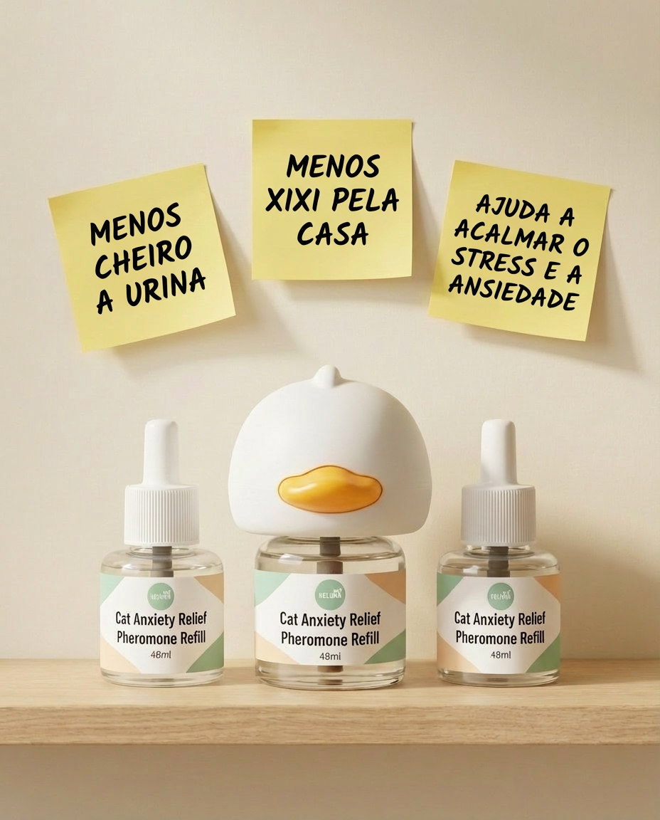 Veluna Facebook ad: Finalmente um gato tranquilo e feliz