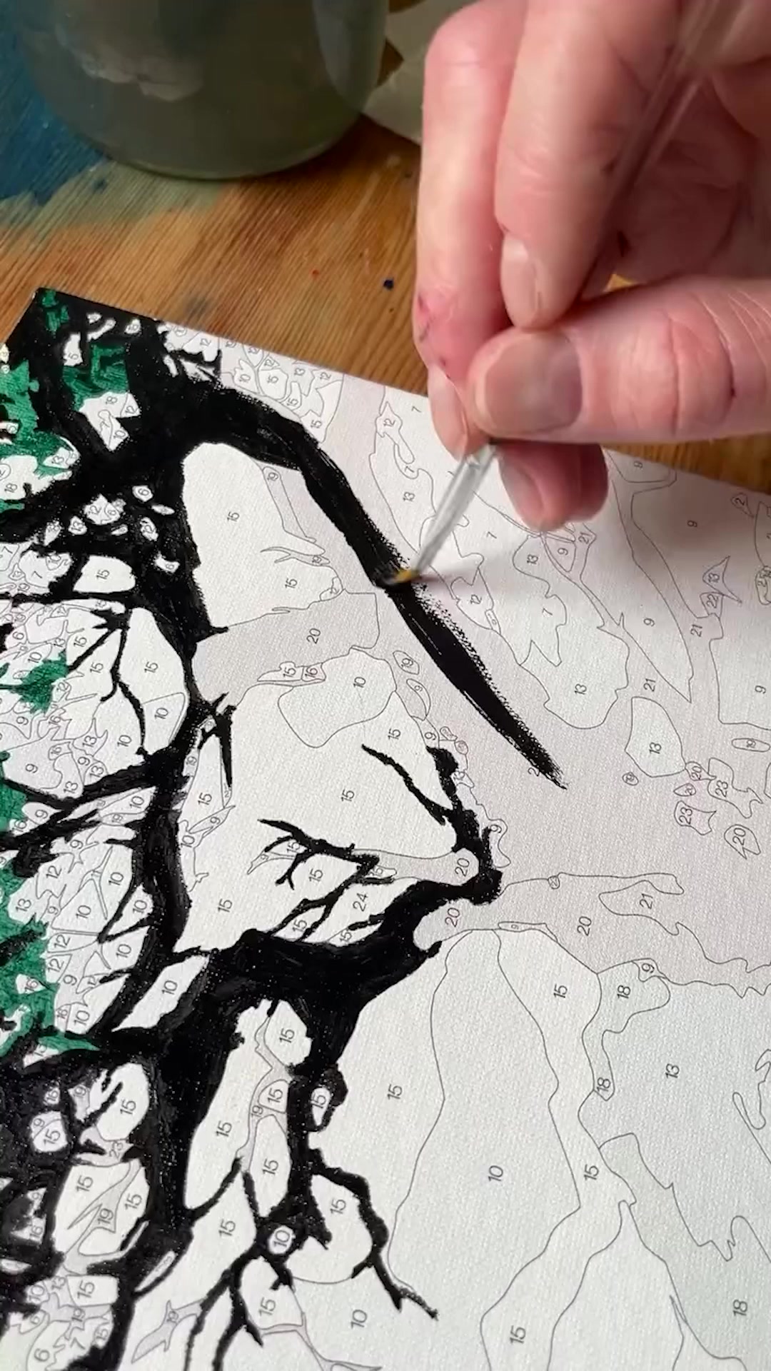 Art therapy Facebook ad: Unwind with Paint by Numbers