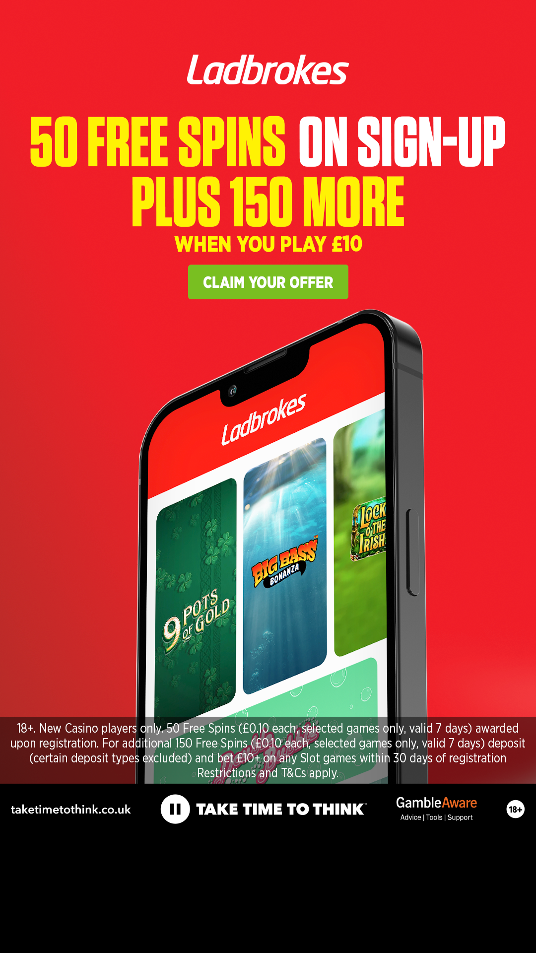 Ladbrokes Facebook ad