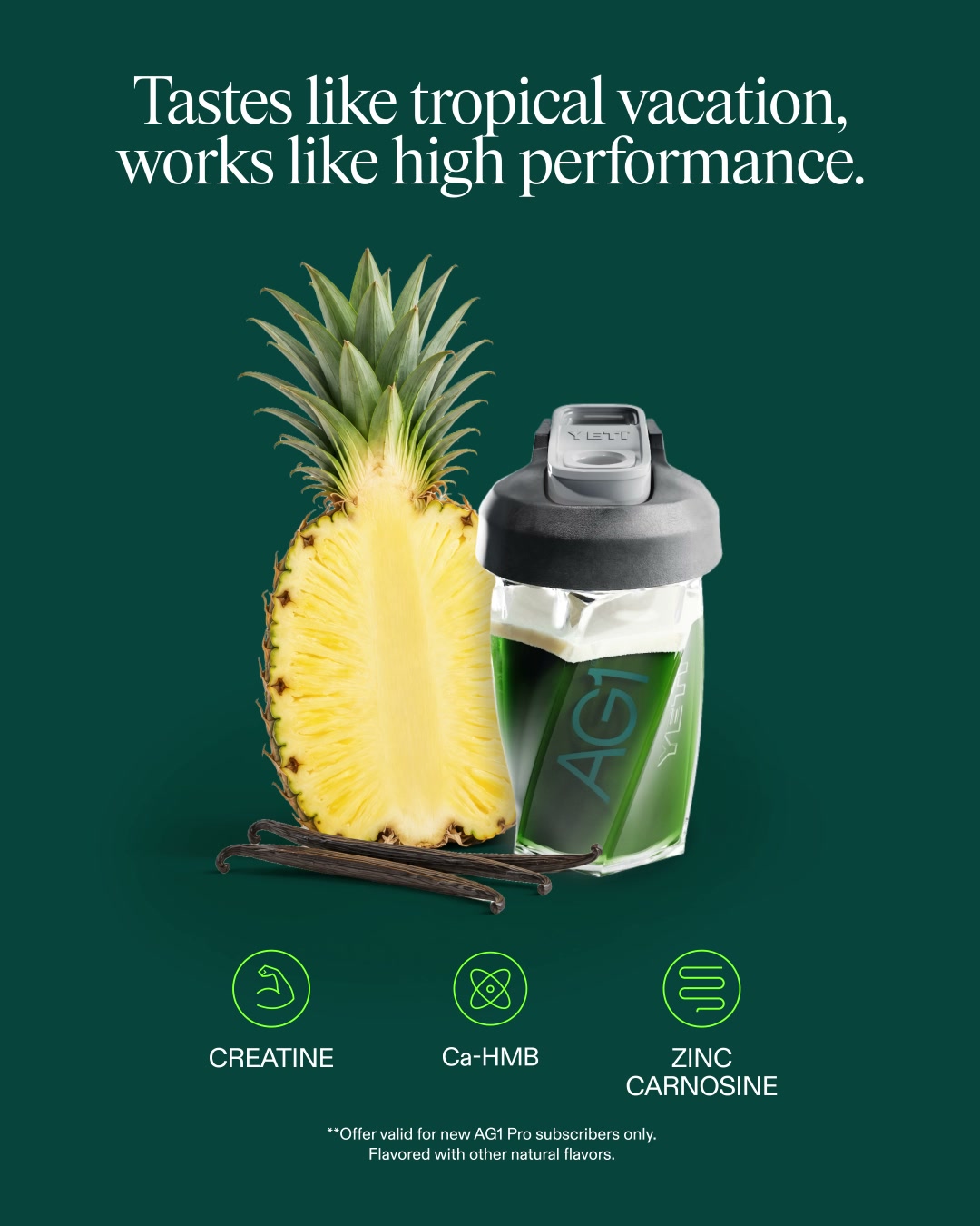AG1 by Athletic Greens Facebook ad: Sold out after launch. It's back (for now).