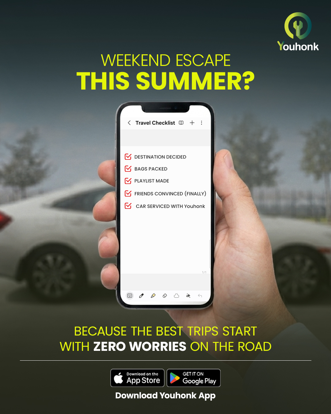 Youhonk Facebook ad: This summer, don’t let car troubles join the…