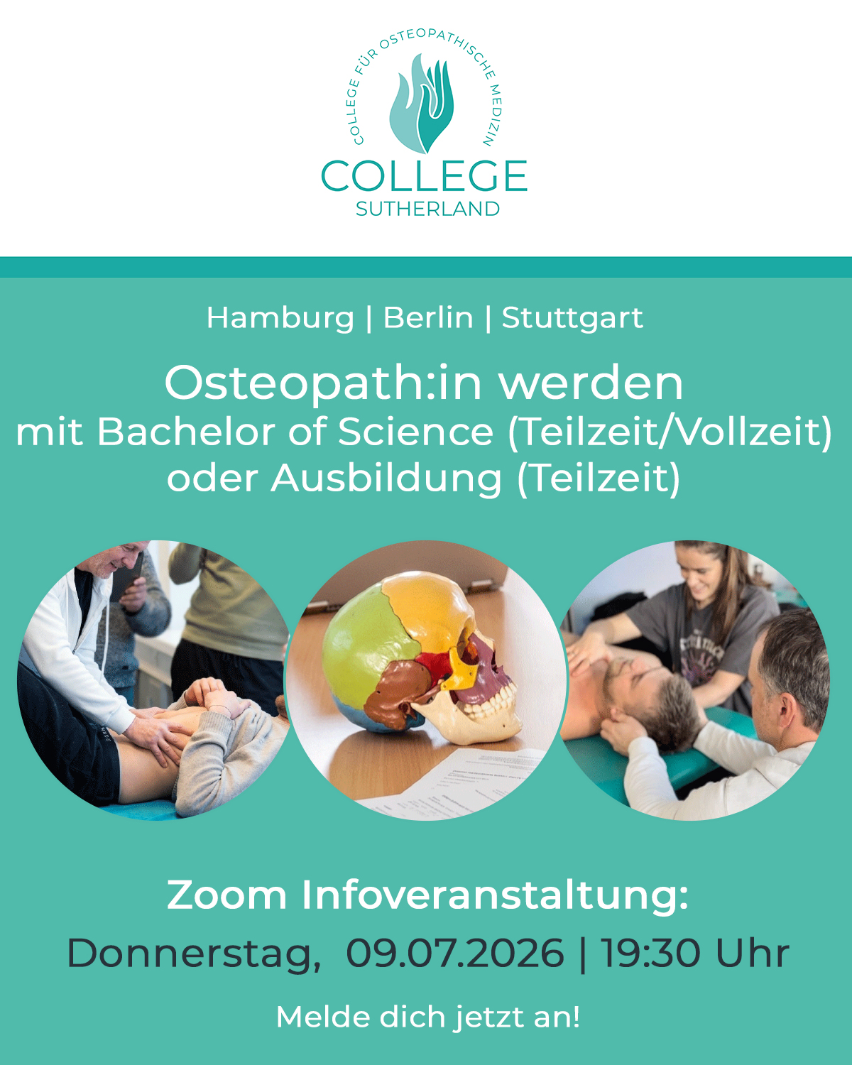 College Sutherland - Osteopathie Ausbildung Facebook ad