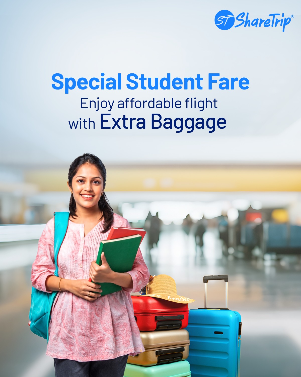 ShareTrip Facebook ad: Pack it all and go!