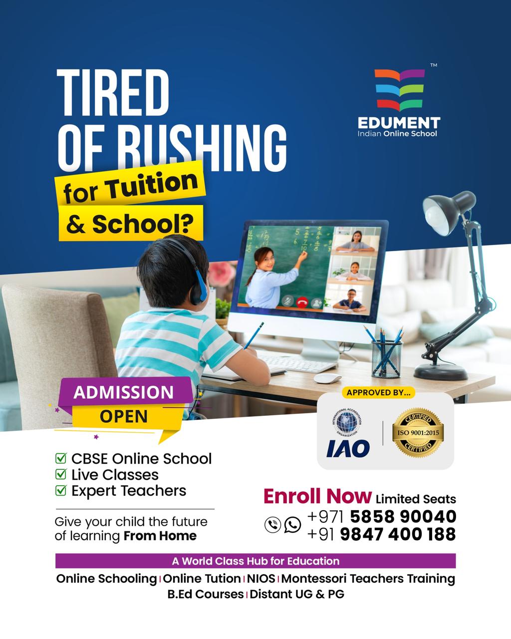 Edument Online Facebook ad: Chat with us