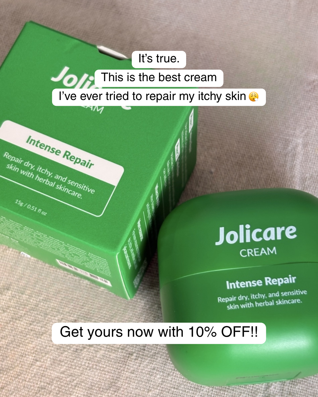Jolicare - Repair Dry, Itchy & Sensitive Skin Facebook ad