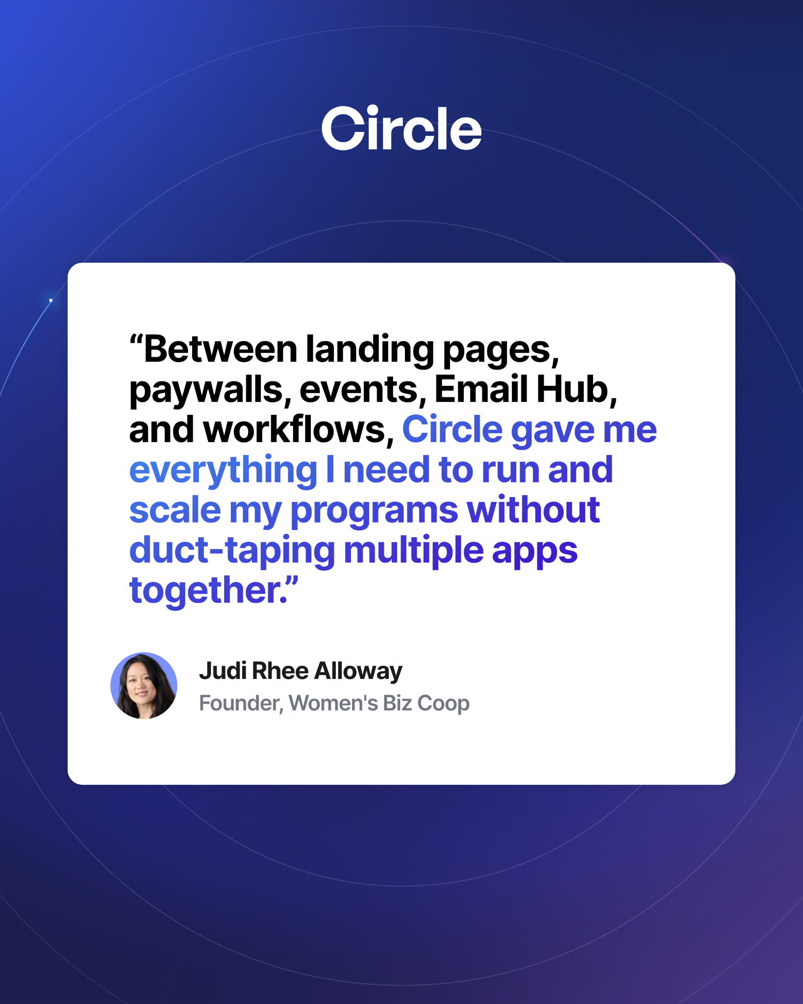 Circle Facebook ad: Launch your Circle community