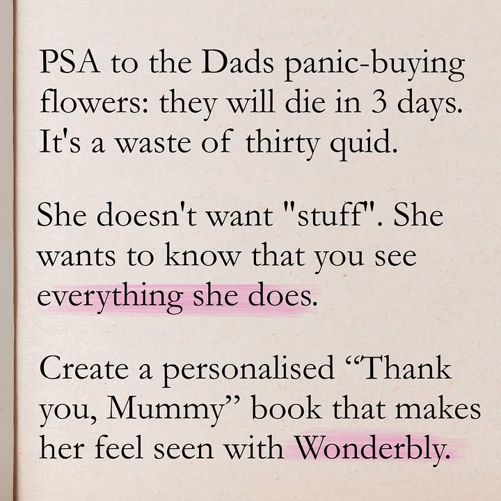 Wonderbly Facebook ad