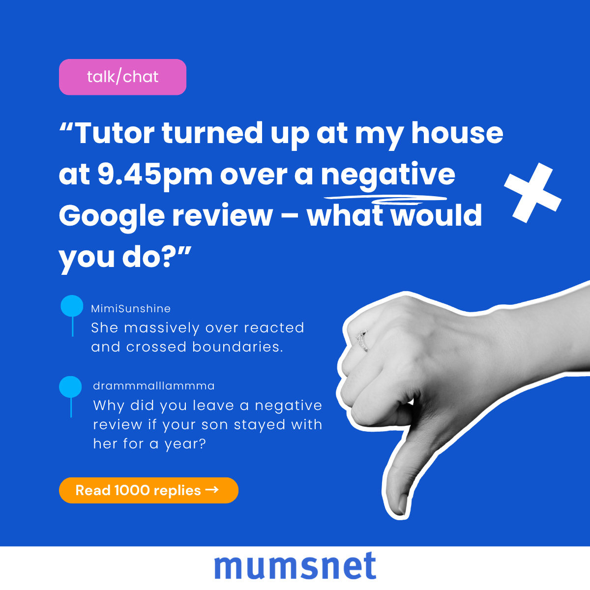 mumsnet.com Facebook ad: Read the thread